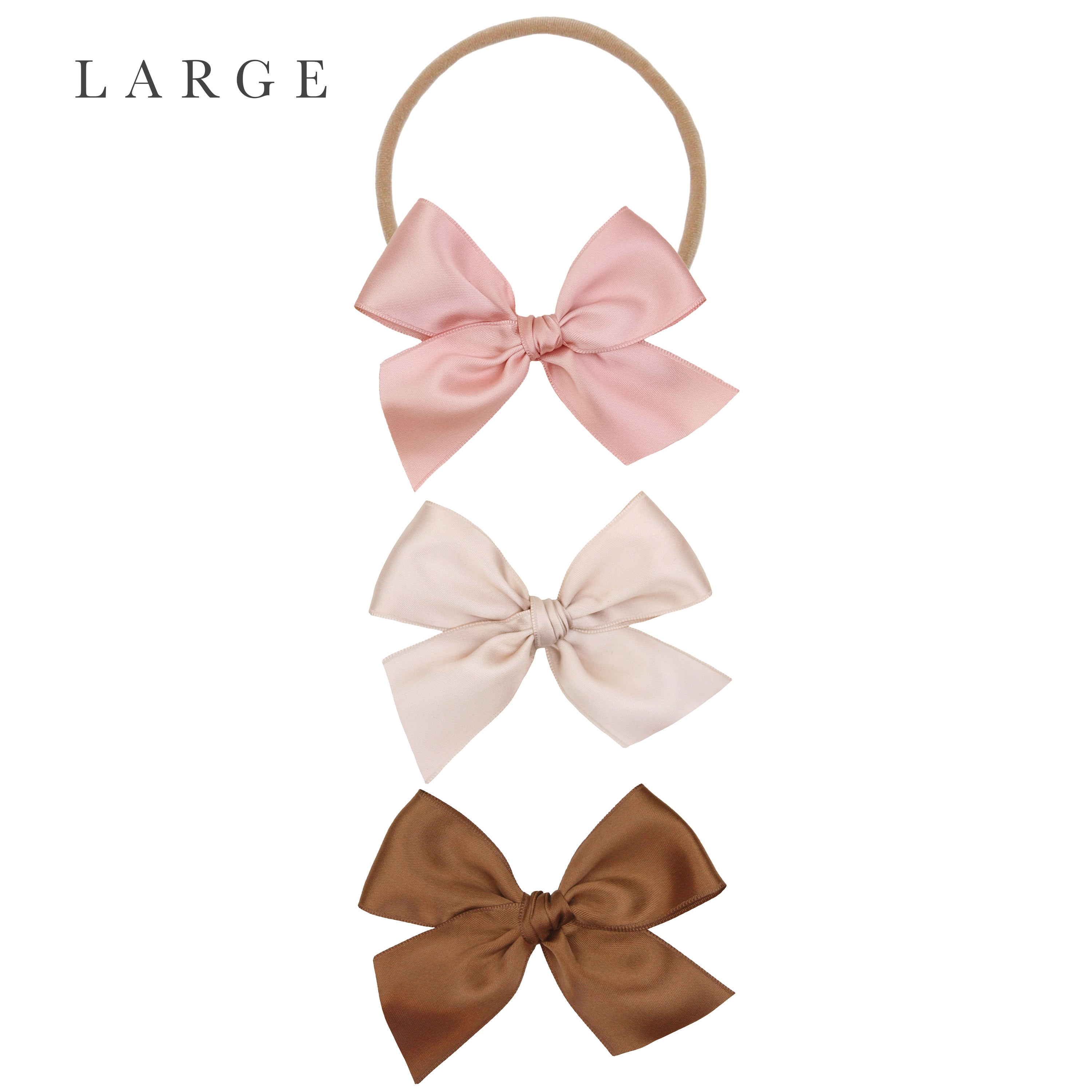 Satin Bow 3 Pack: Primrose