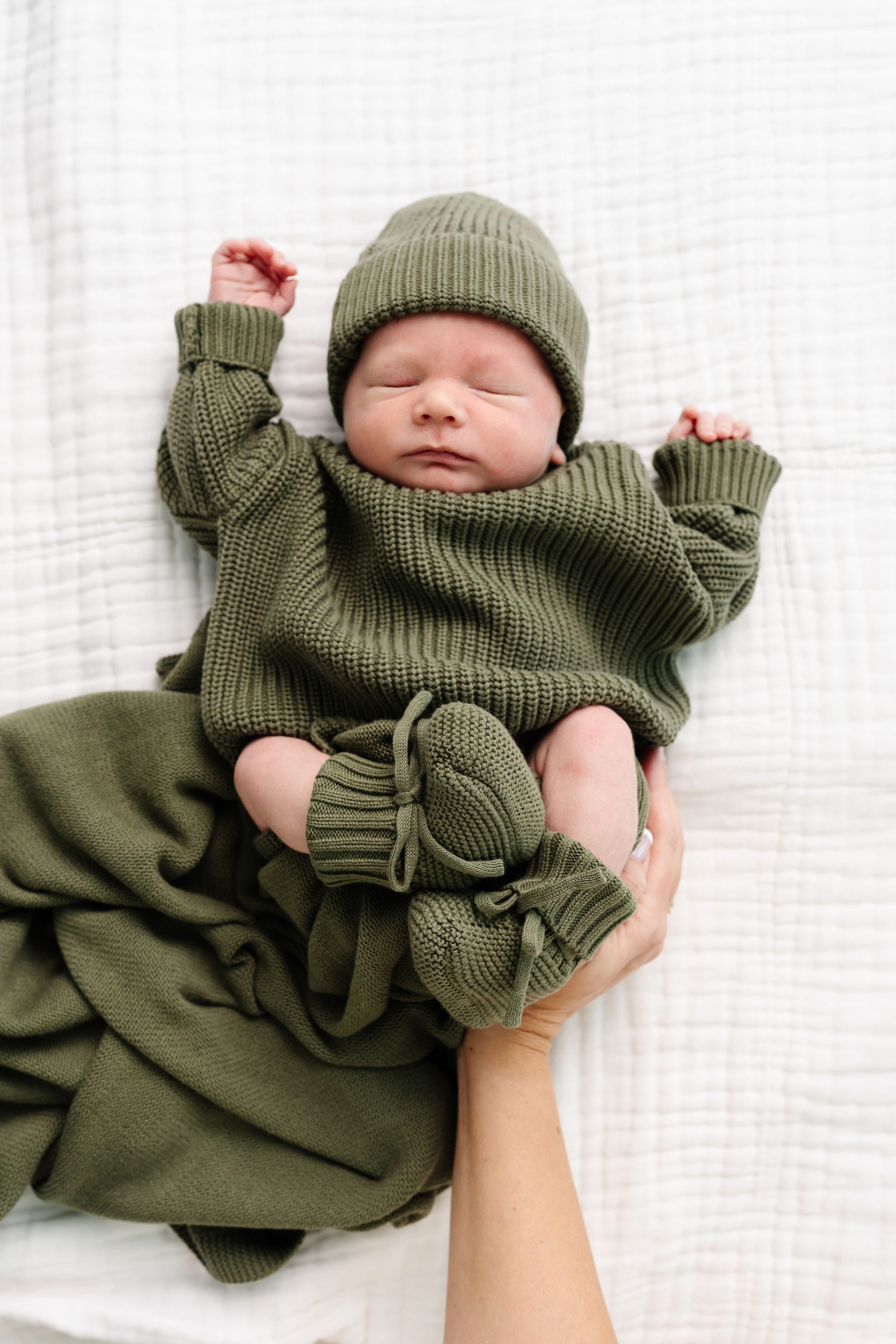 Knit Beanie - Olive