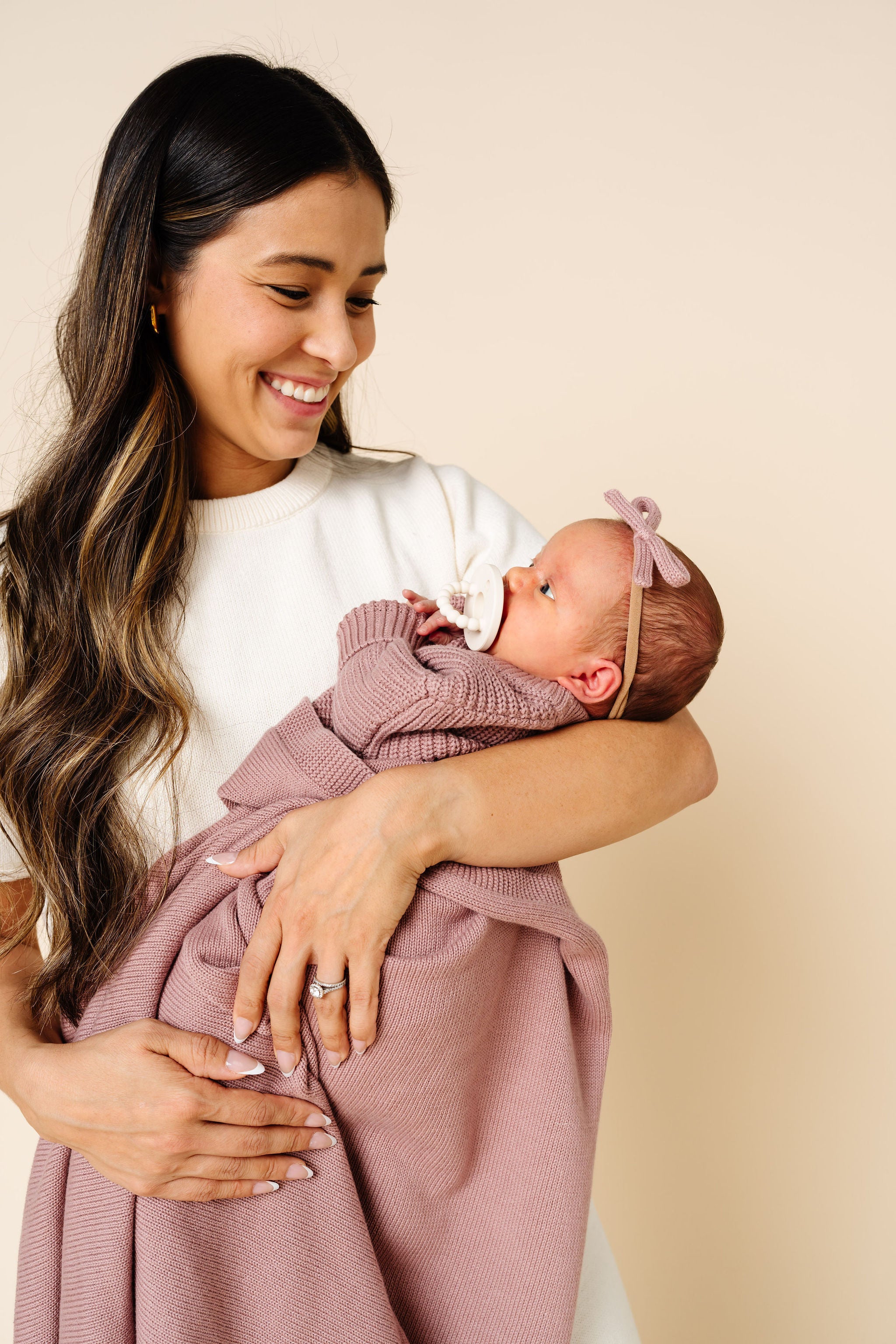 Knit Blanket - Mauve