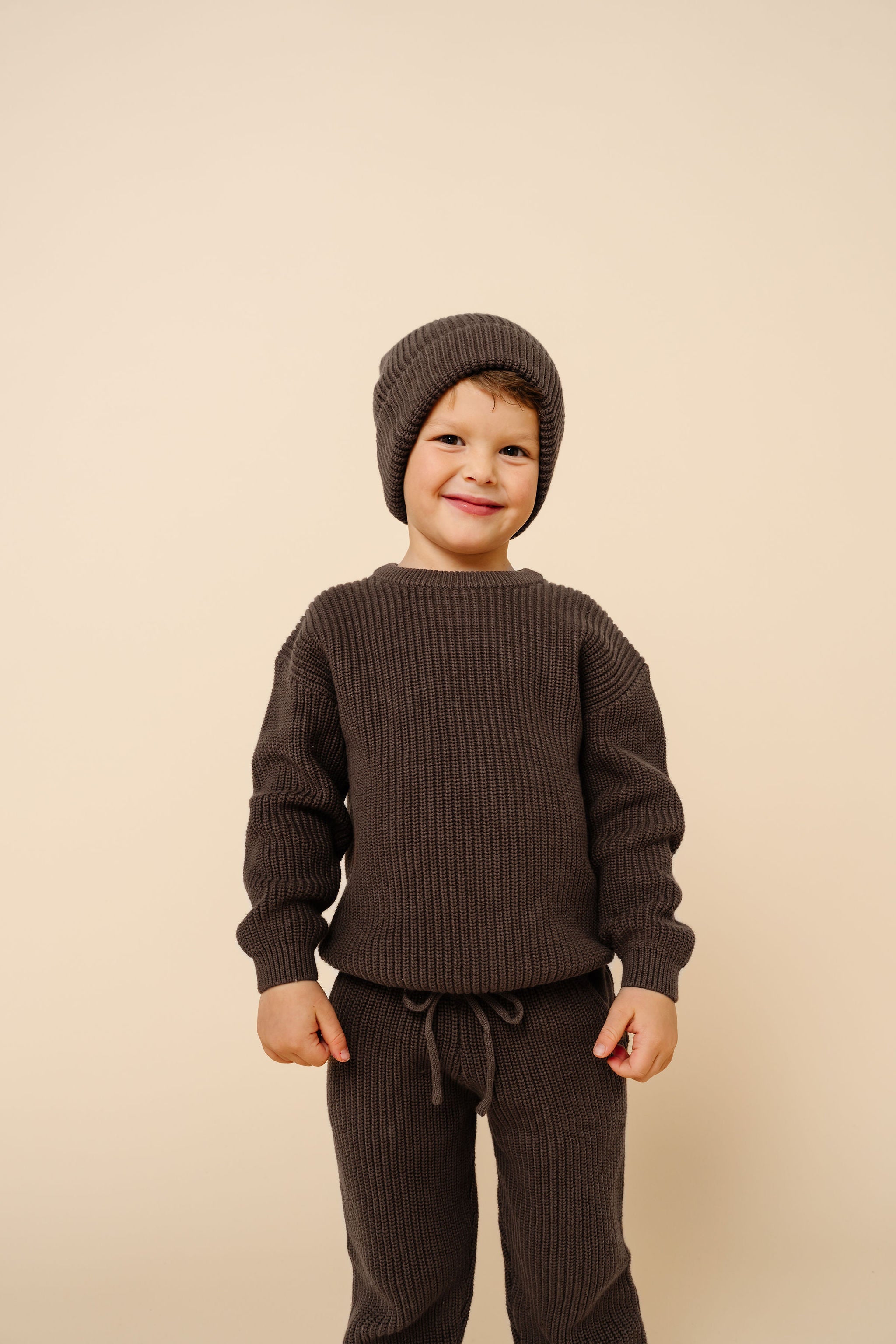 Knit Beanie - Cocoa