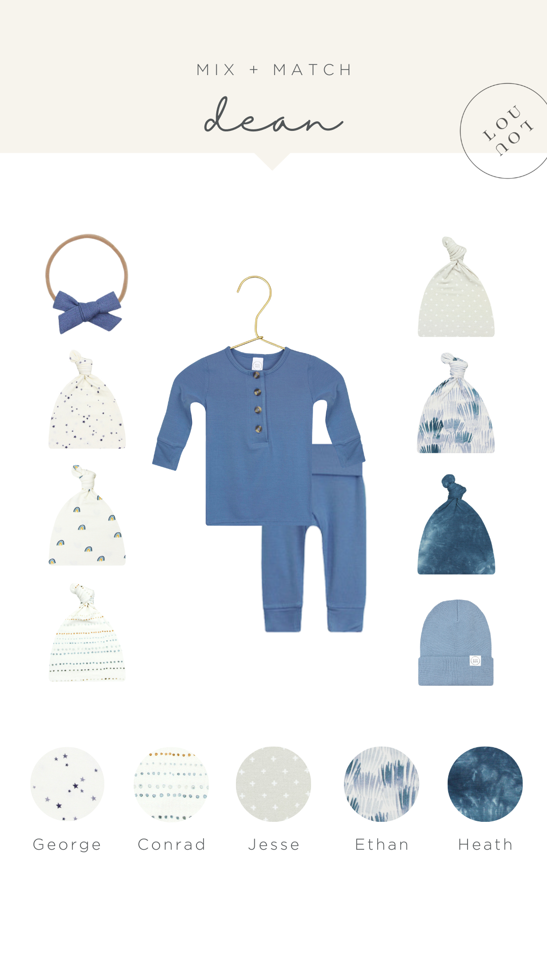 Dean Newborn Hat Bundle (Top + Bottom)