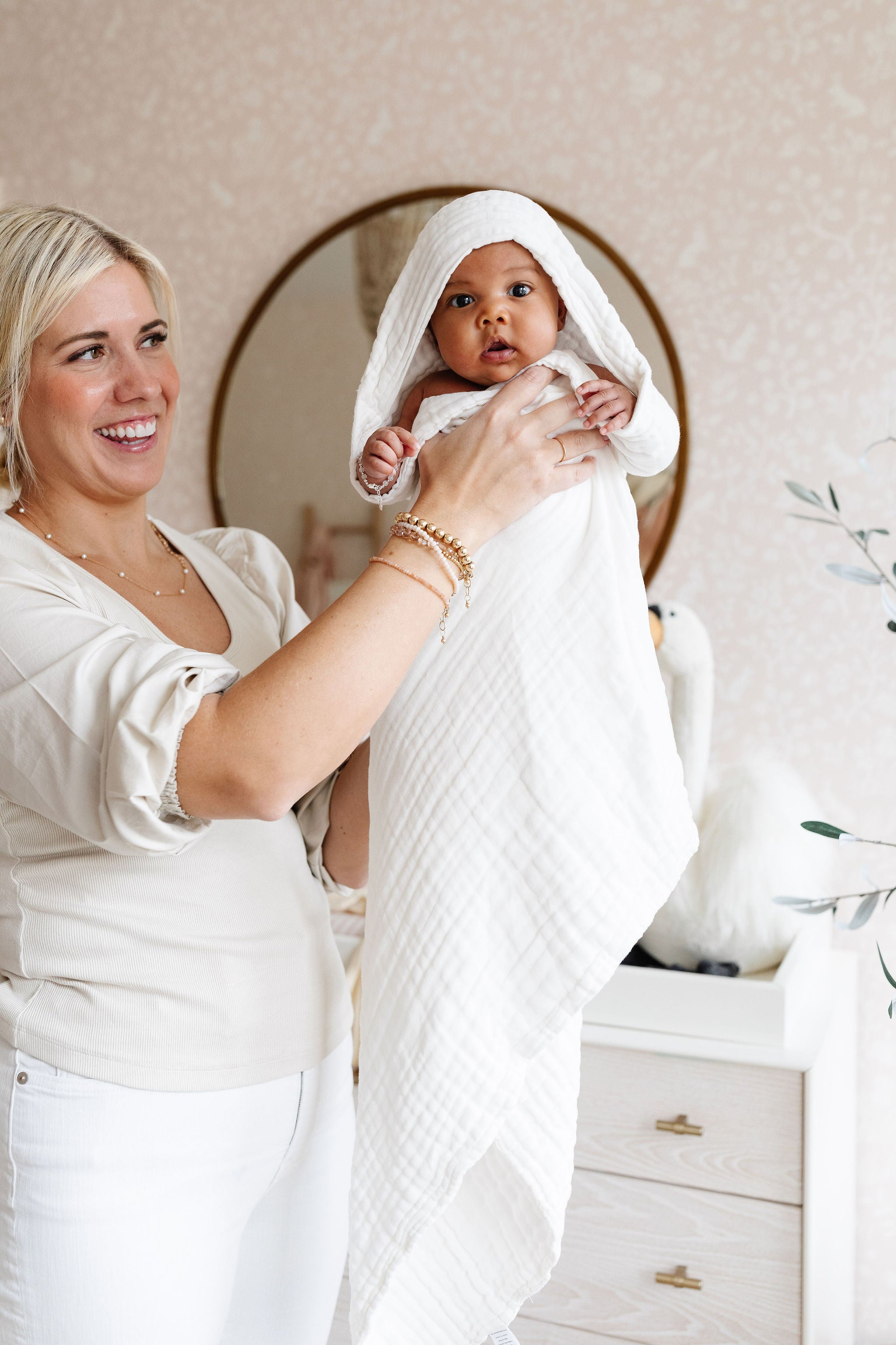 Bath - Baby/Toddler Hooded Towel - White