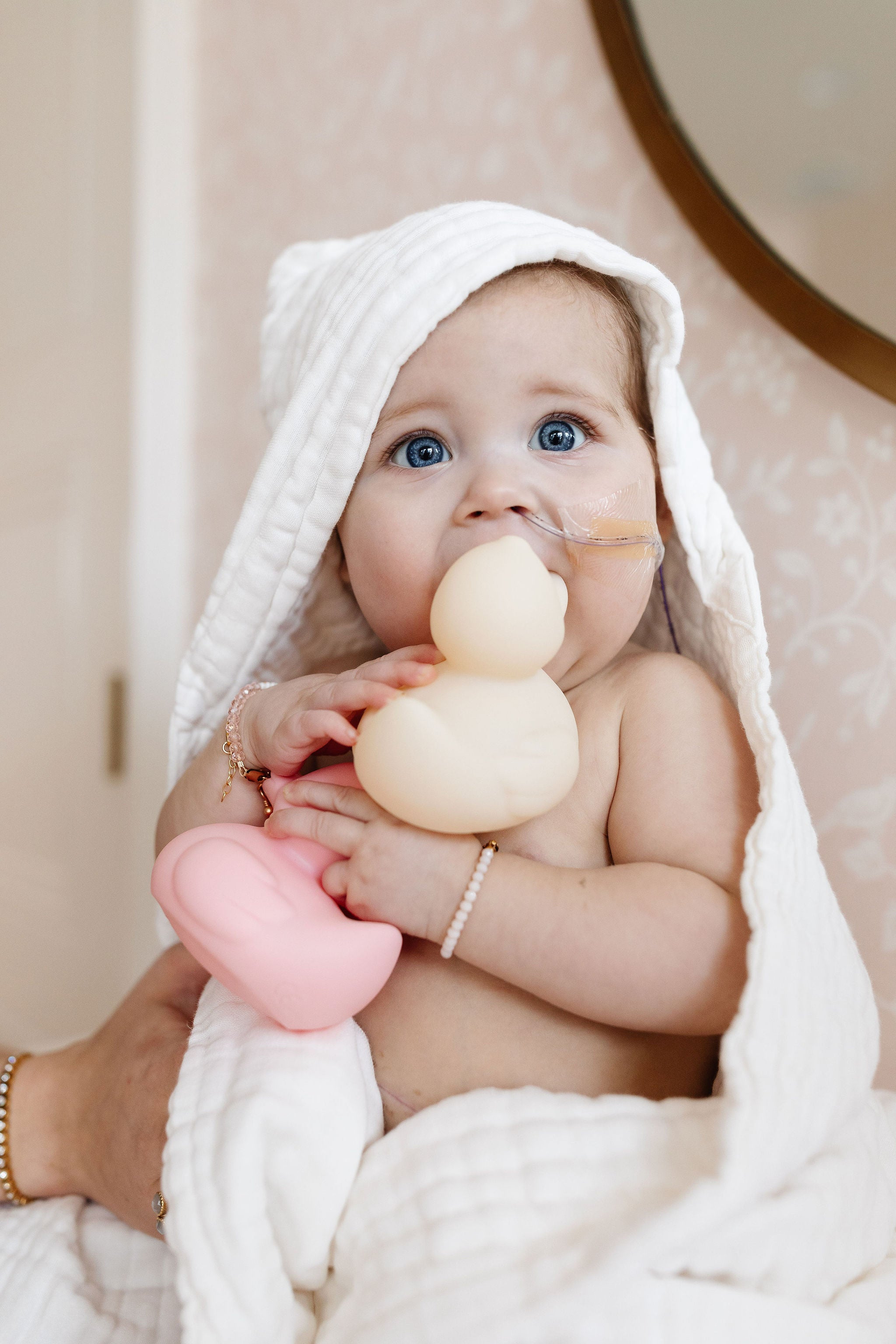 Bath - Baby/Toddler Hooded Towel - White
