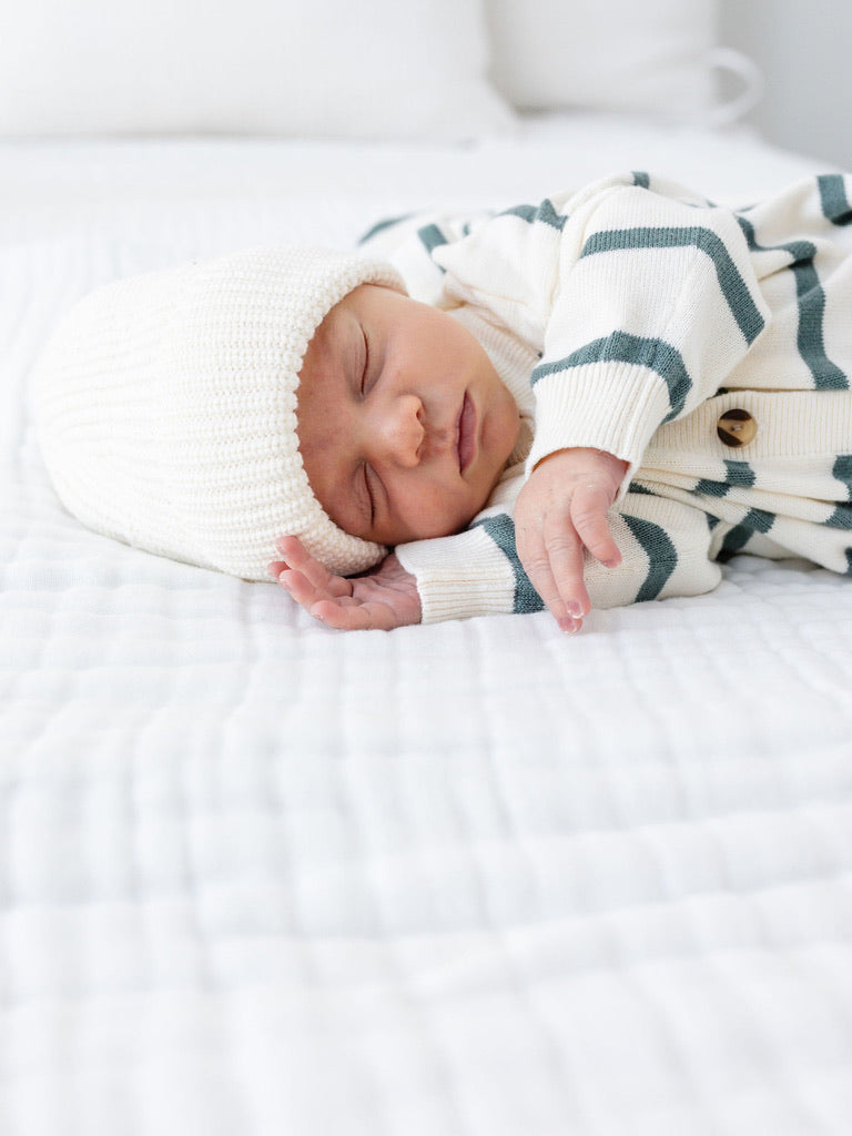 Knit Beanie - Ivory