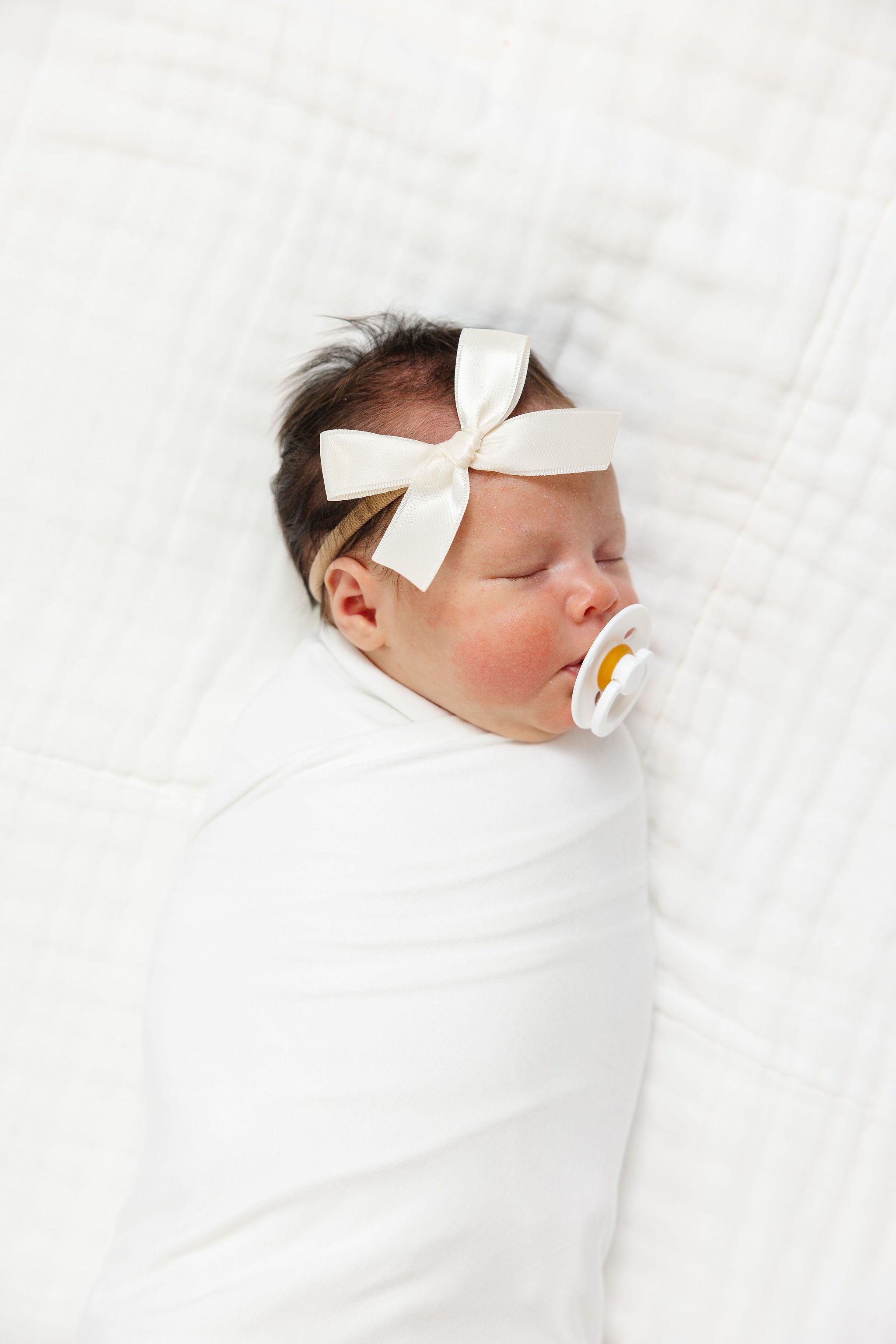 Satin Bow - Cream