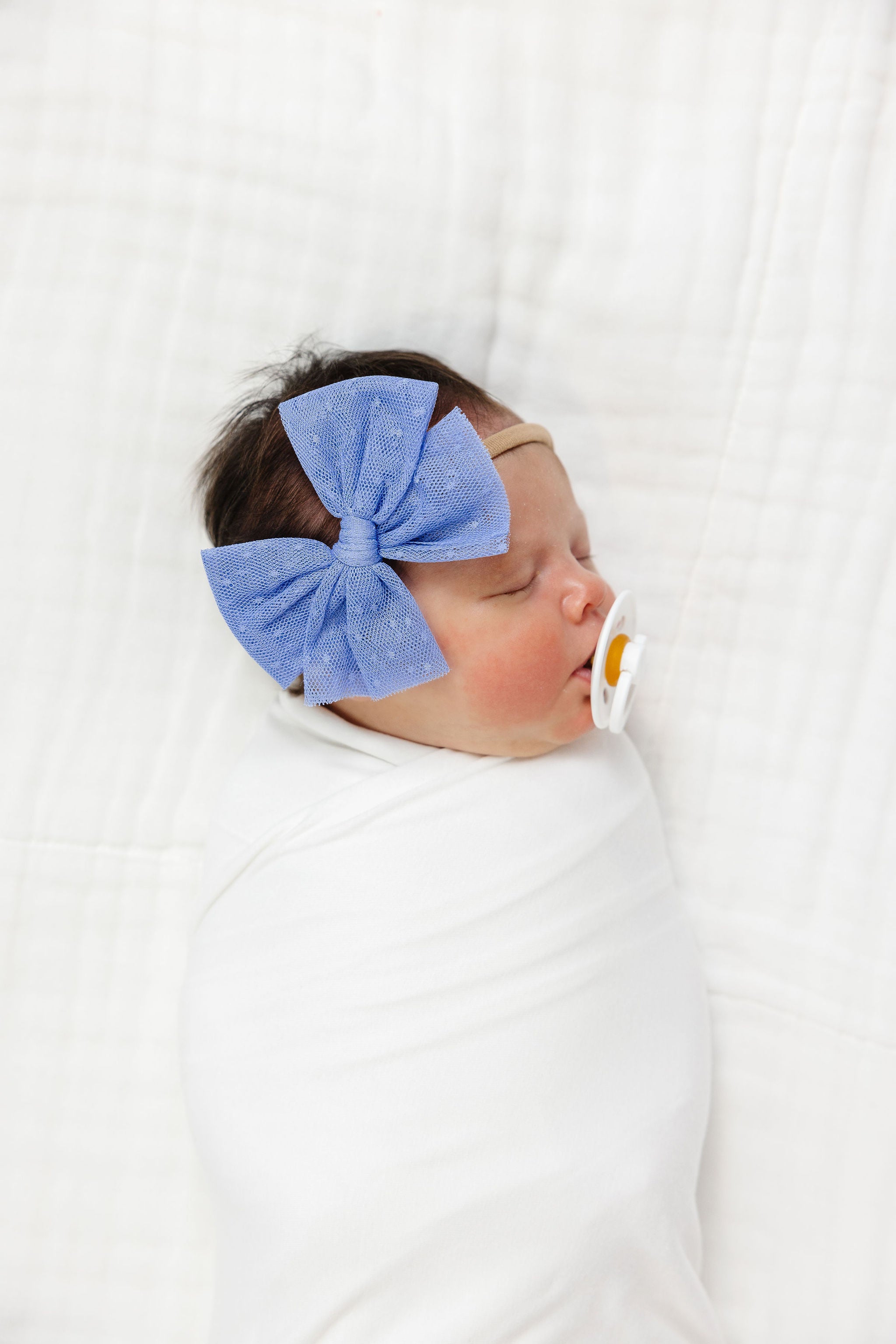 Tulle Bow 3 Pack: Periwinkle Dot