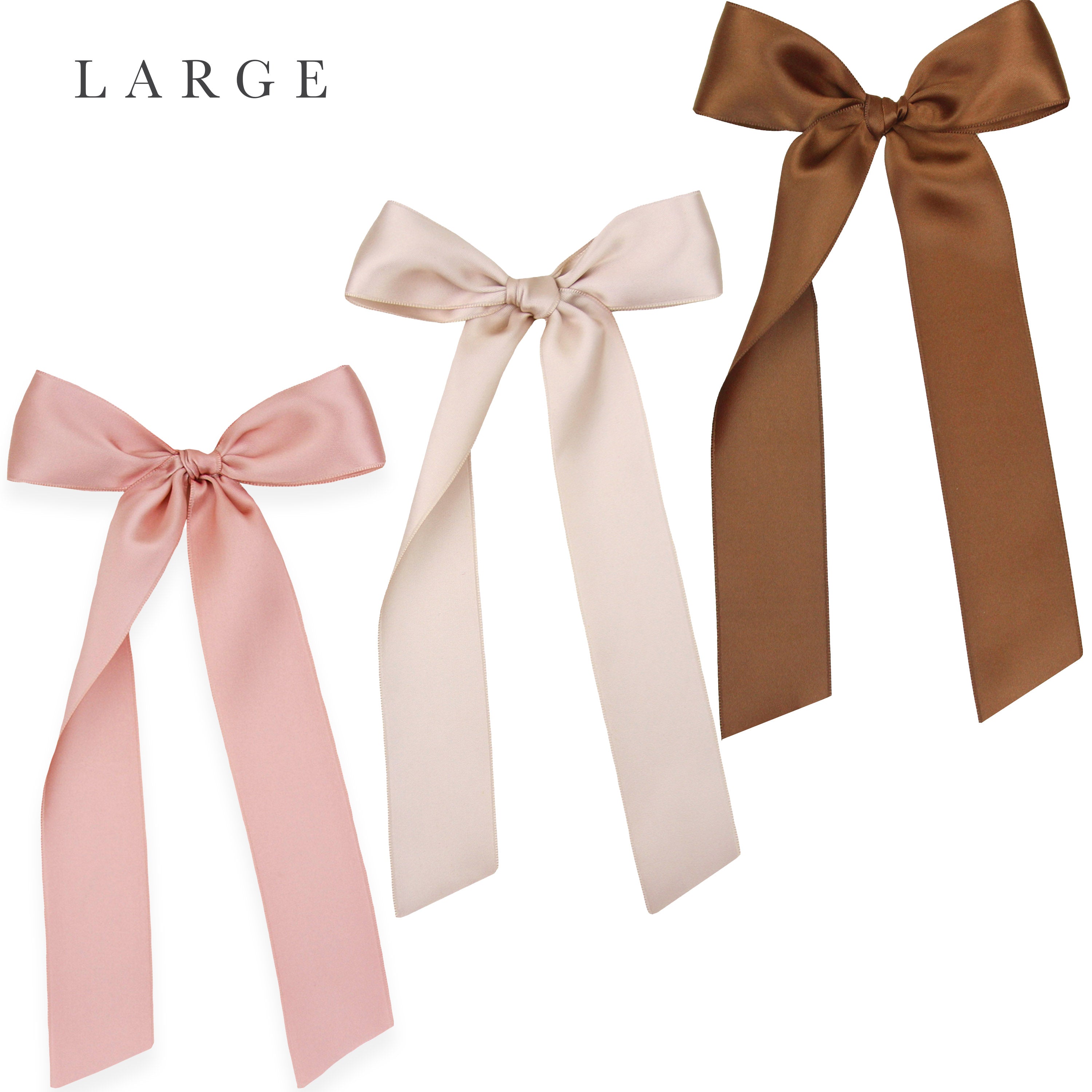 Satin Bow 3 Pack: Primrose Sash Clips