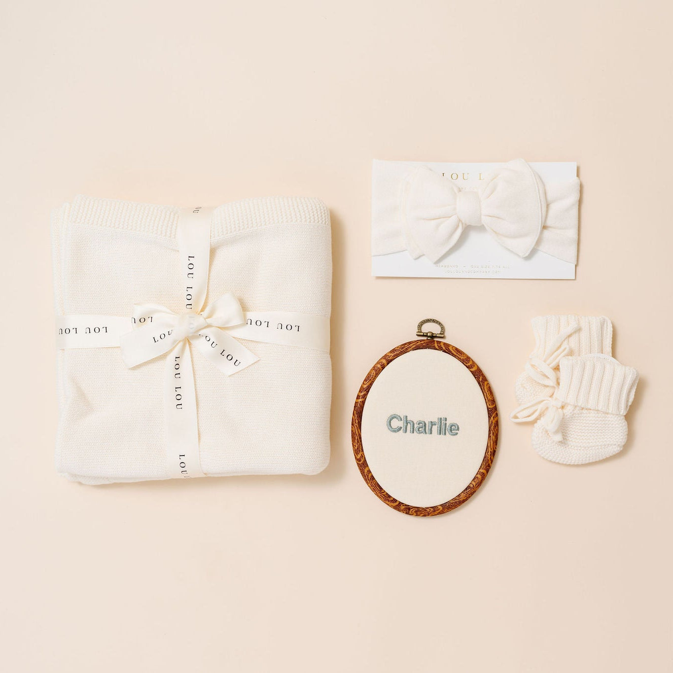 Embroidered Baby Name Announcement Hoop