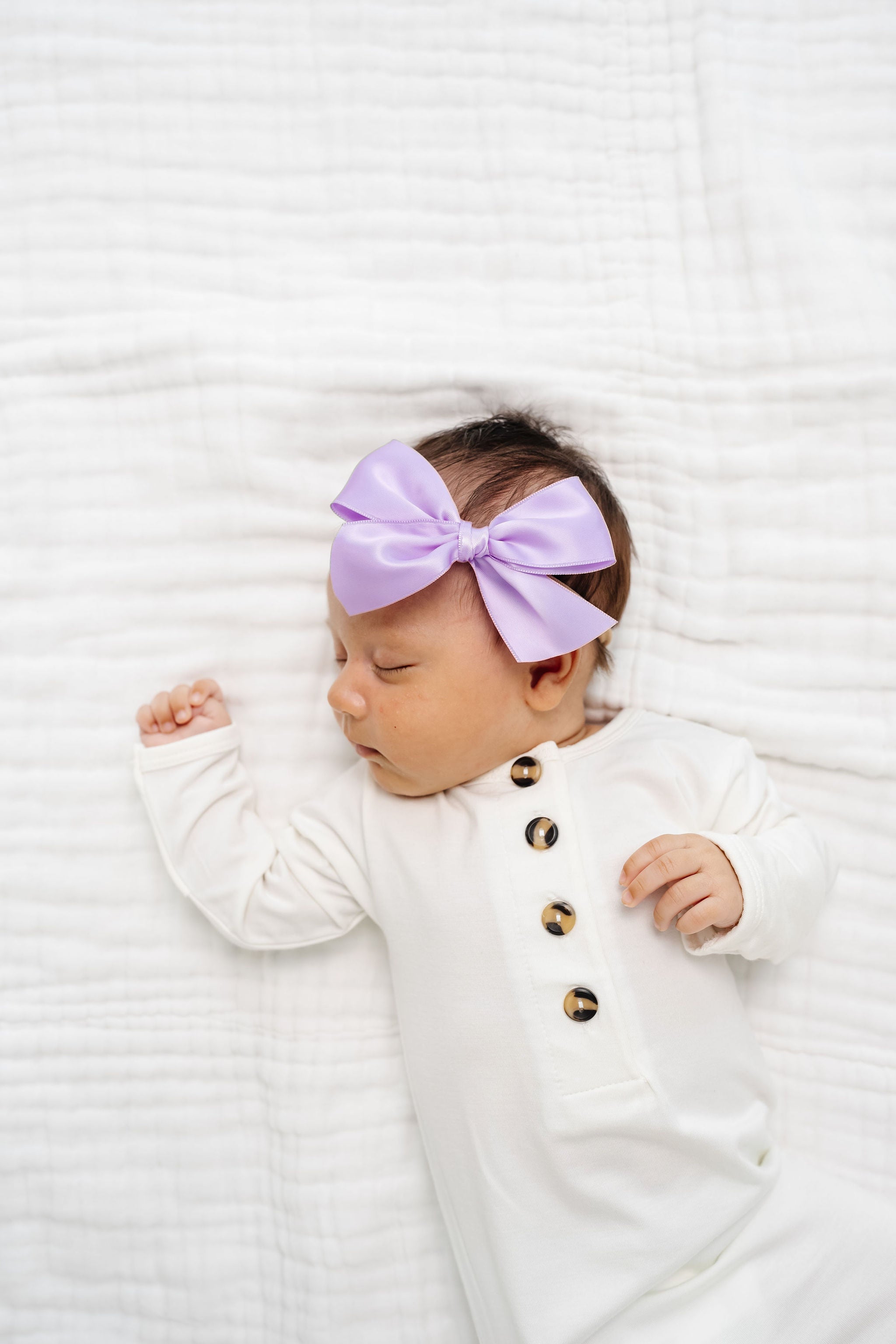 Satin Bow - Lilac