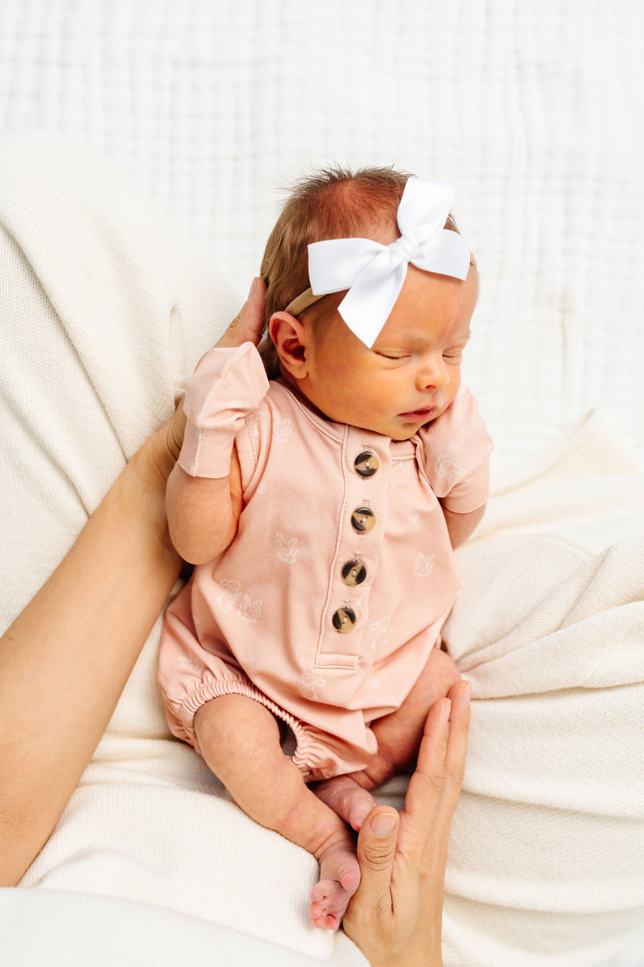 Satin Bow 3 Pack: Blush Headbands