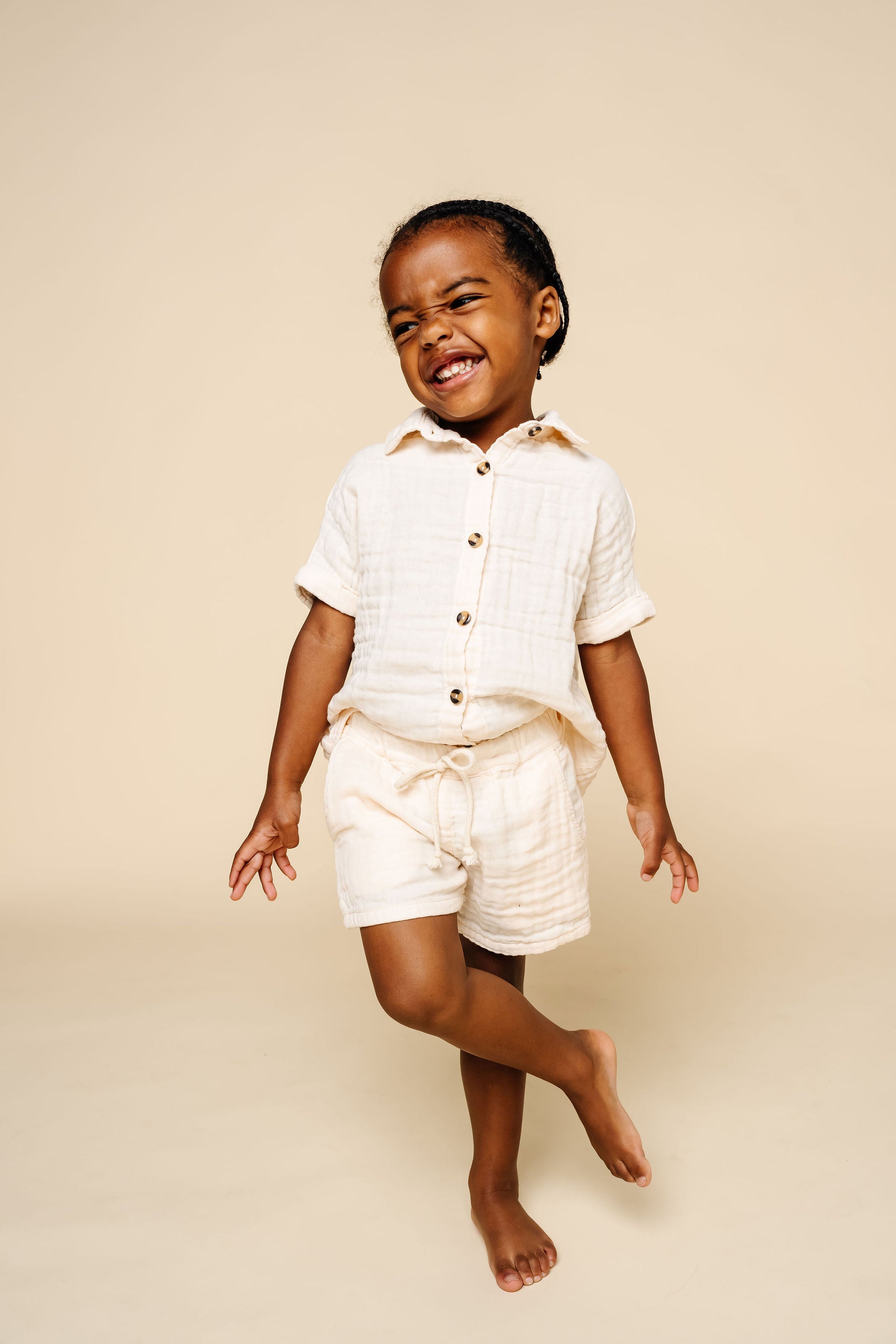 Cloud Muslin™ Shirt + Short Set - Cream