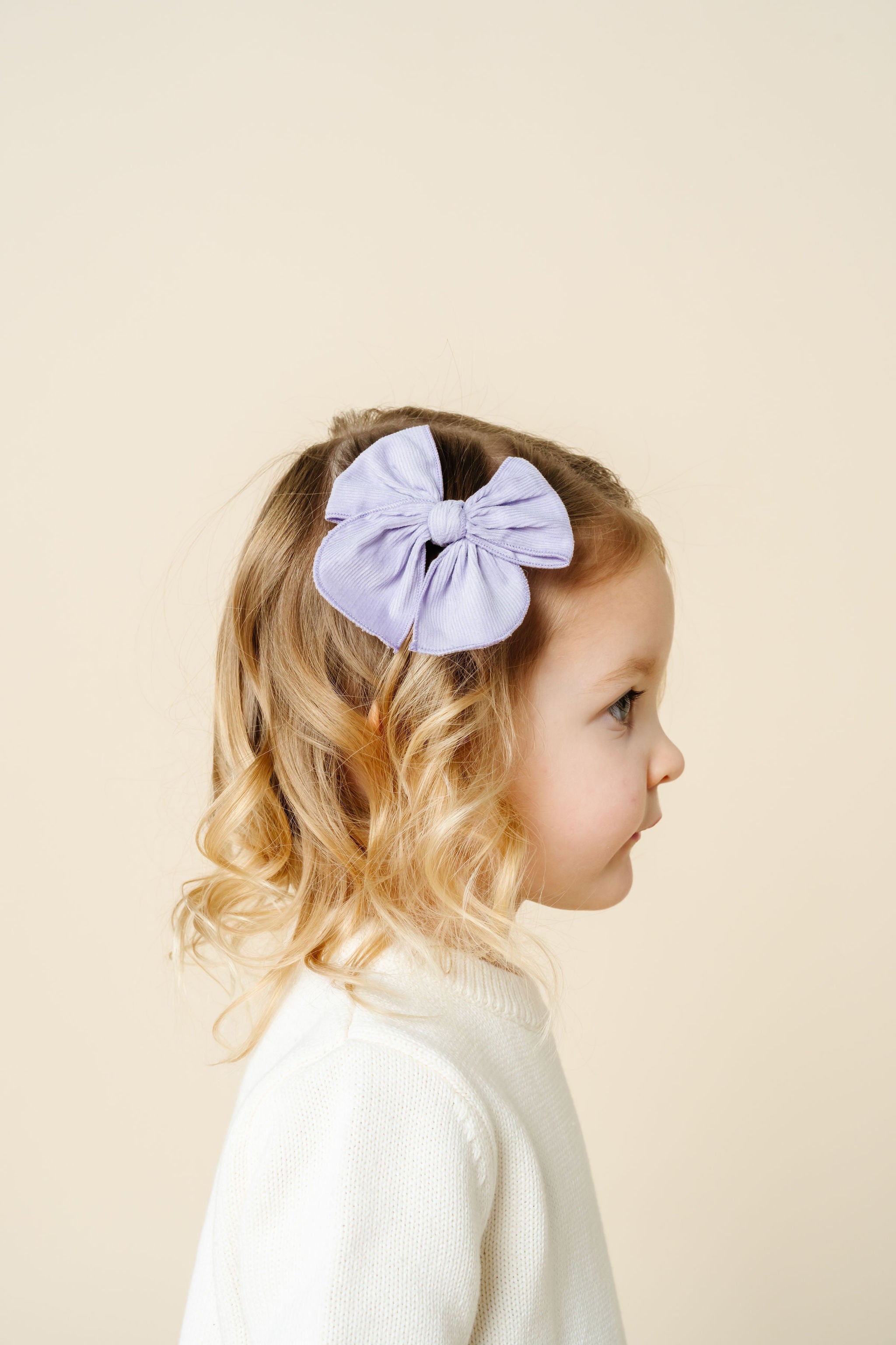 Heirloom Bow - Wisteria Corduroy Clip