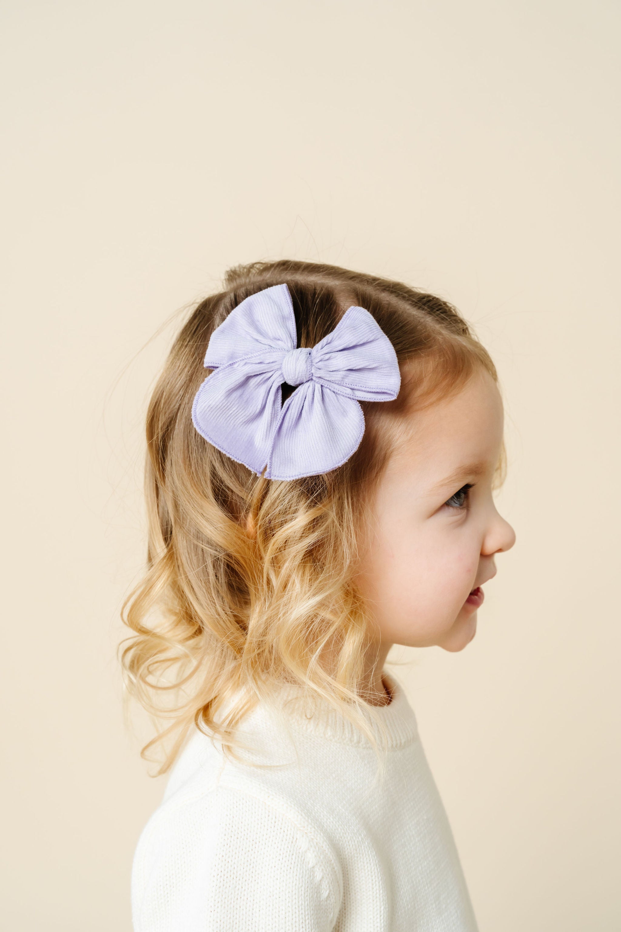 Heirloom Bow - Wisteria Corduroy Clip