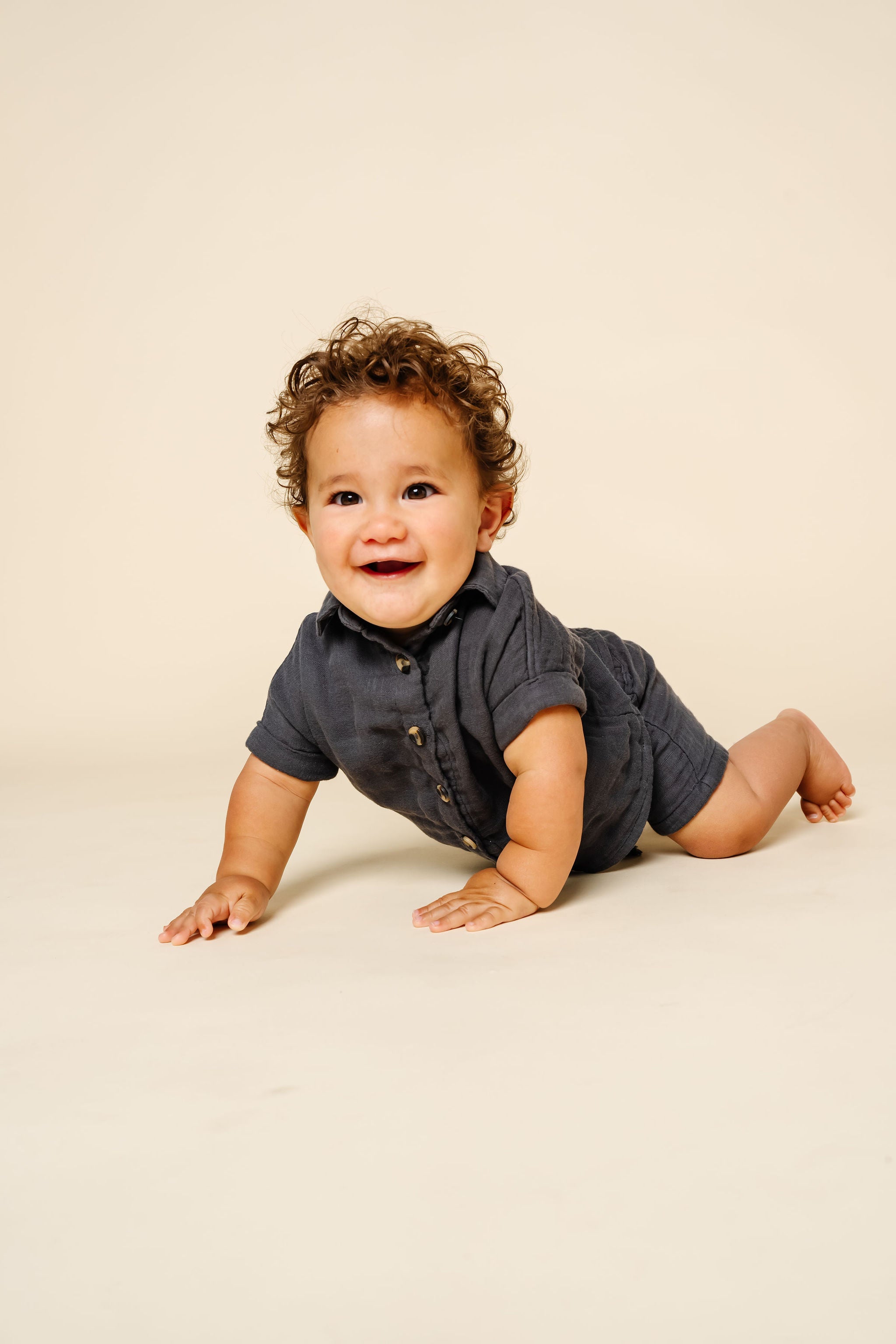 Cloud Muslin™ Shirt + Short Set - Charcoal