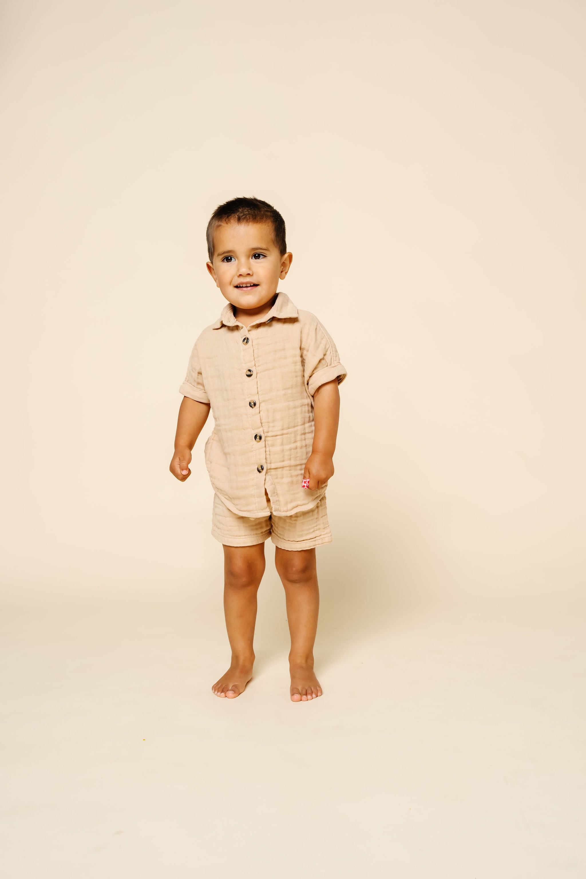 Cloud Muslin™ Shirt + Short Set - Tan
