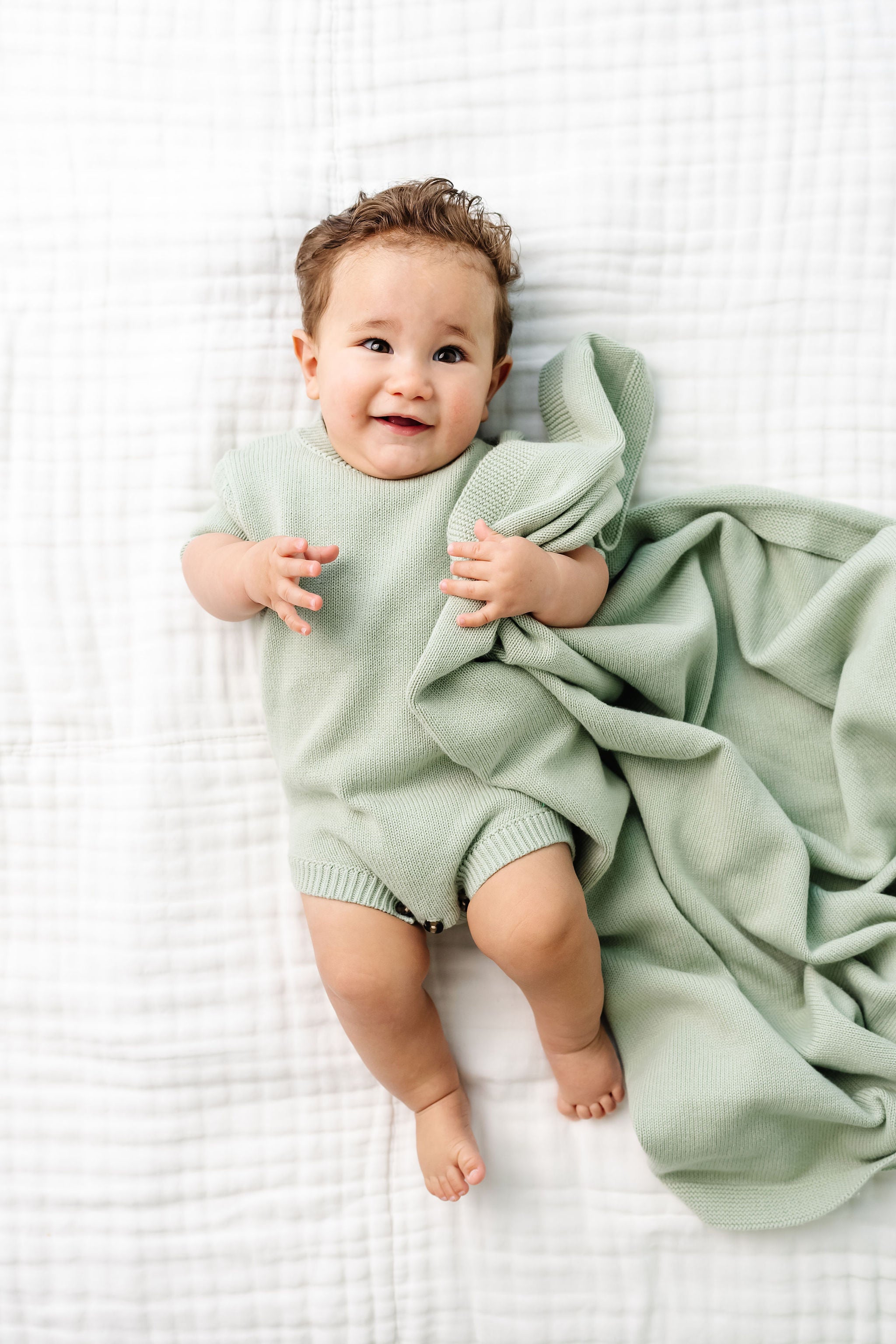 Knit Blanket - Sage