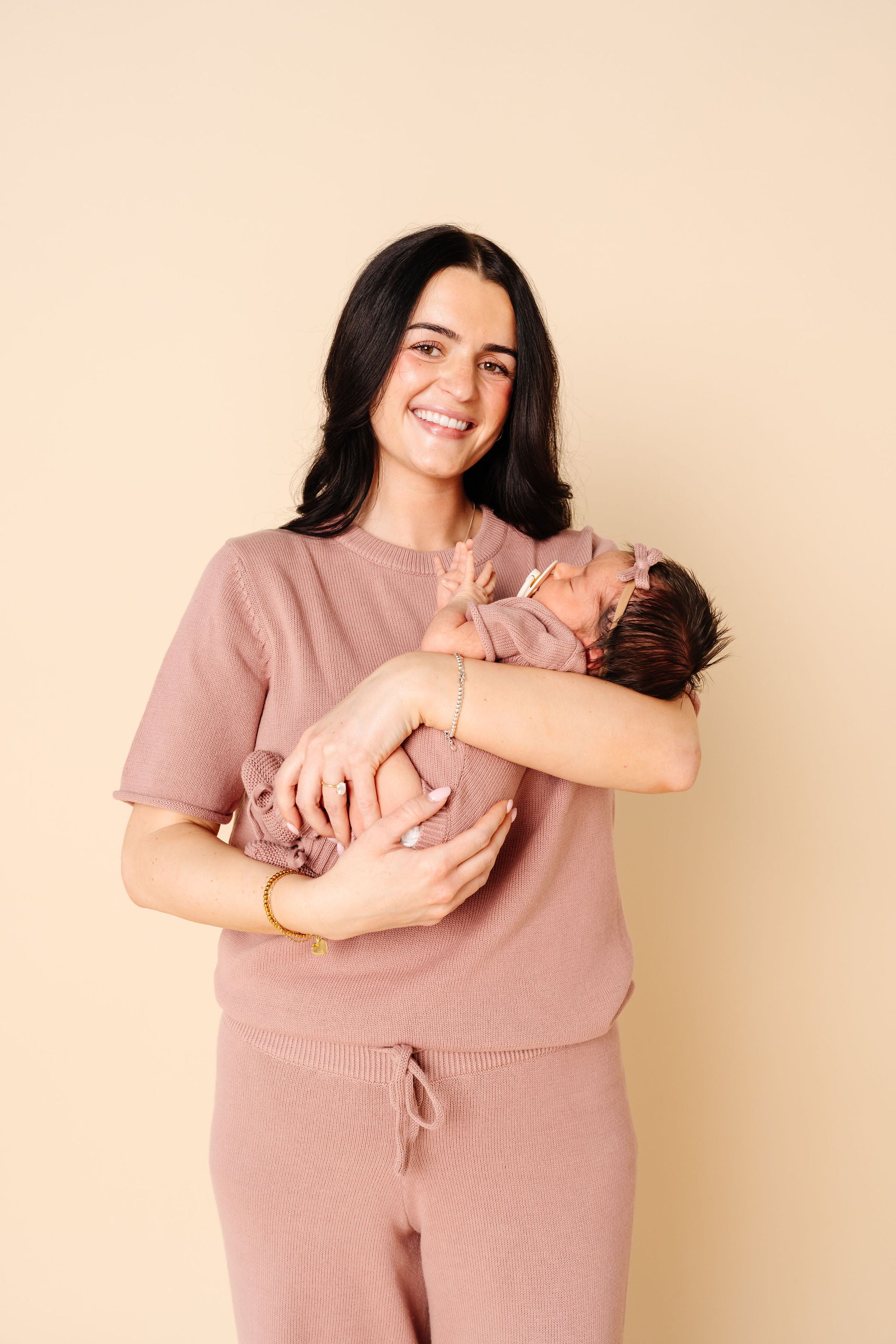Knit Women's Short Sleeve Tee - Mauve