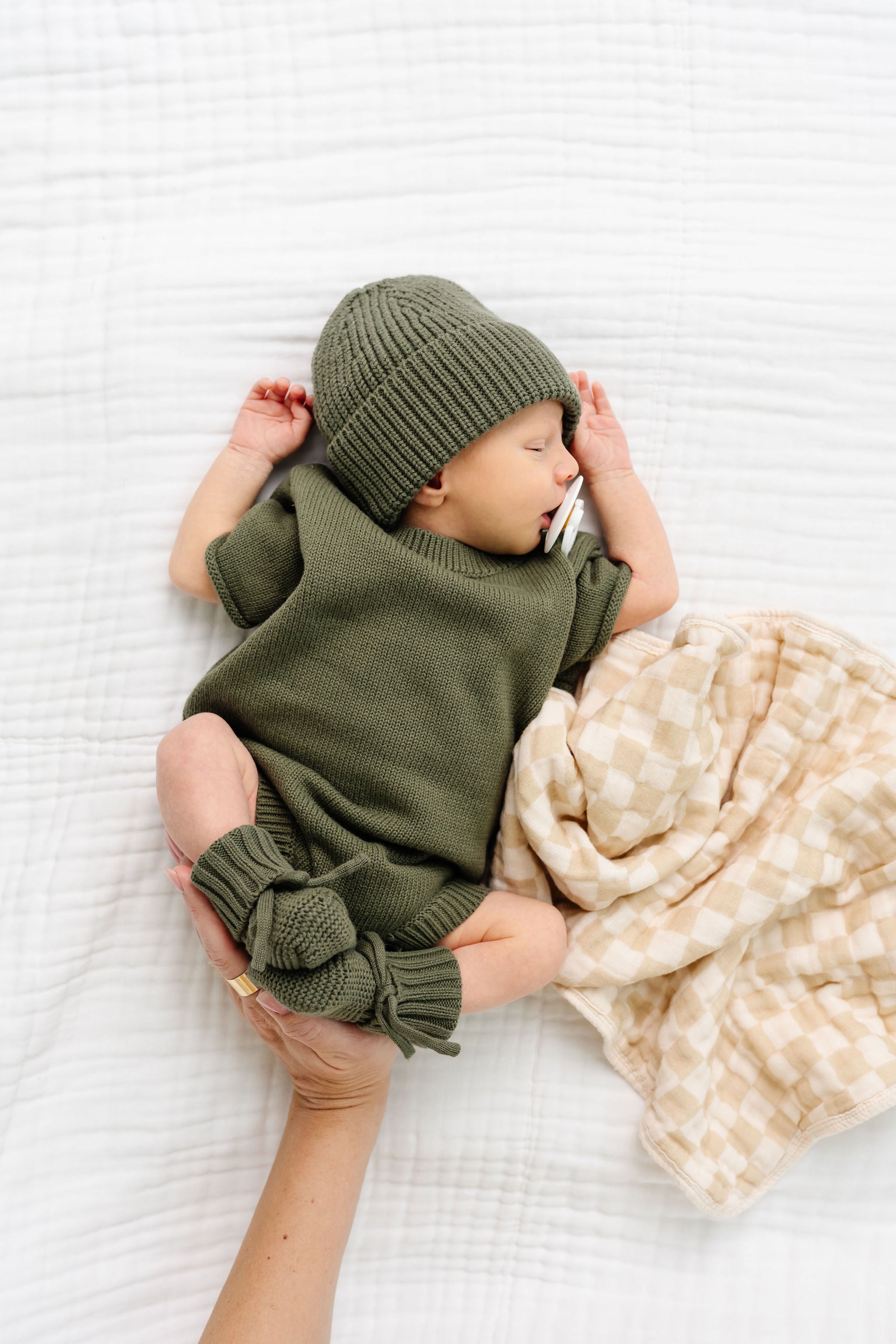 Knit Beanie - Olive