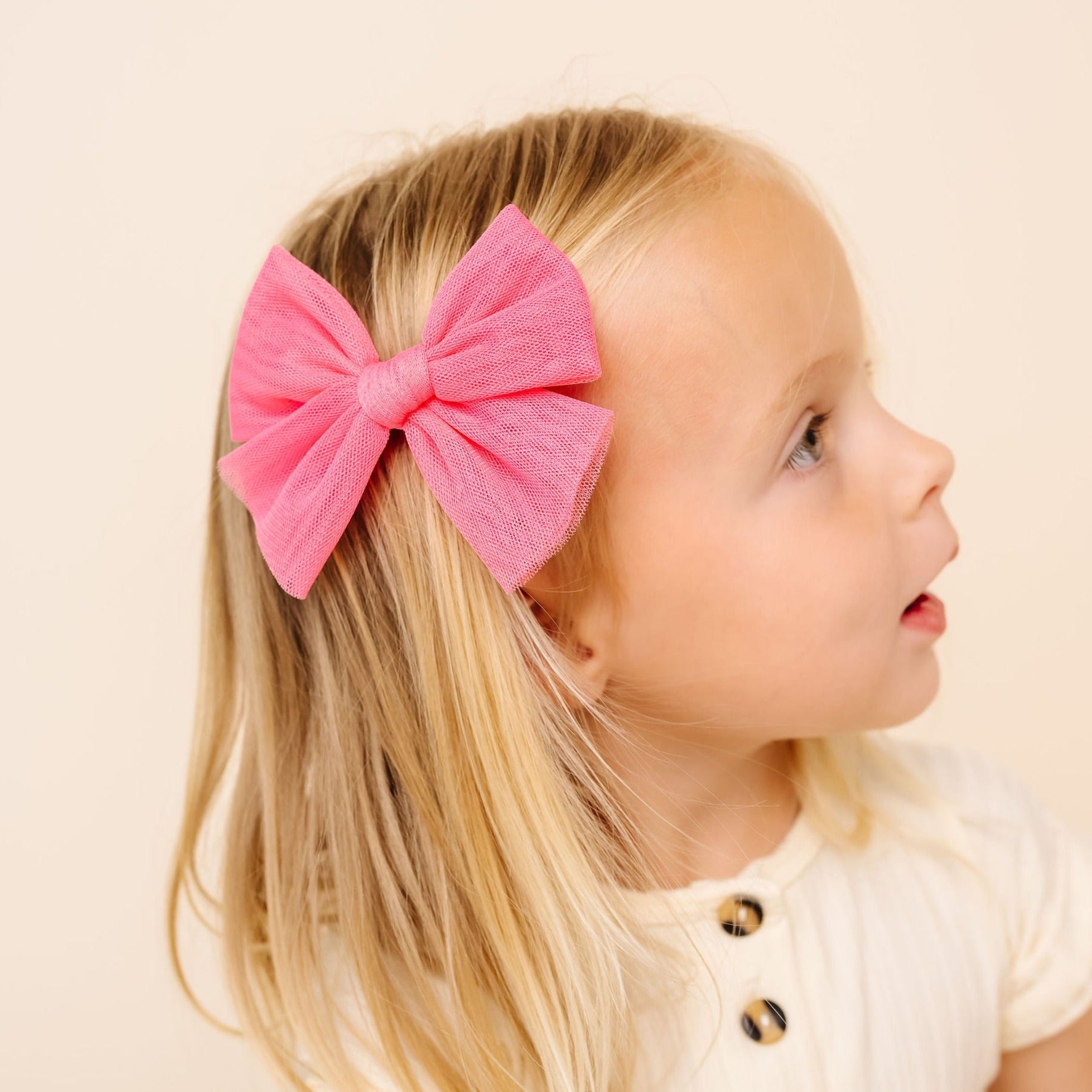 Tulle Bow 3 Pack: Strawberry