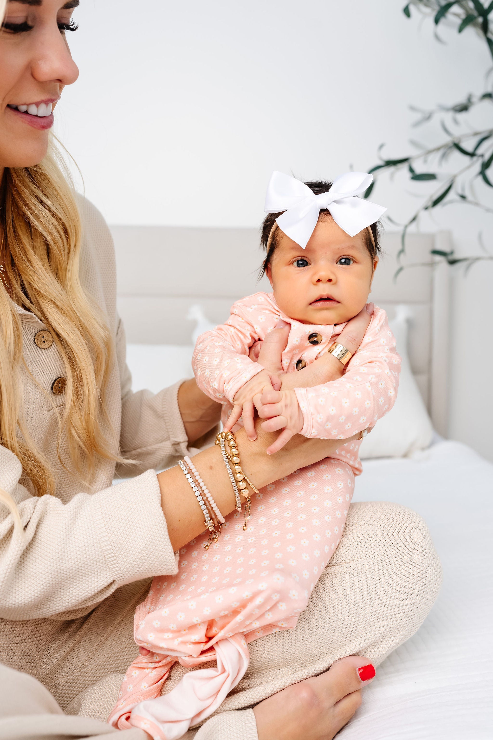 Satin Bow 3 Pack: Blush Headbands