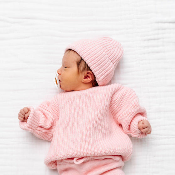 Knit Beanie - Blush