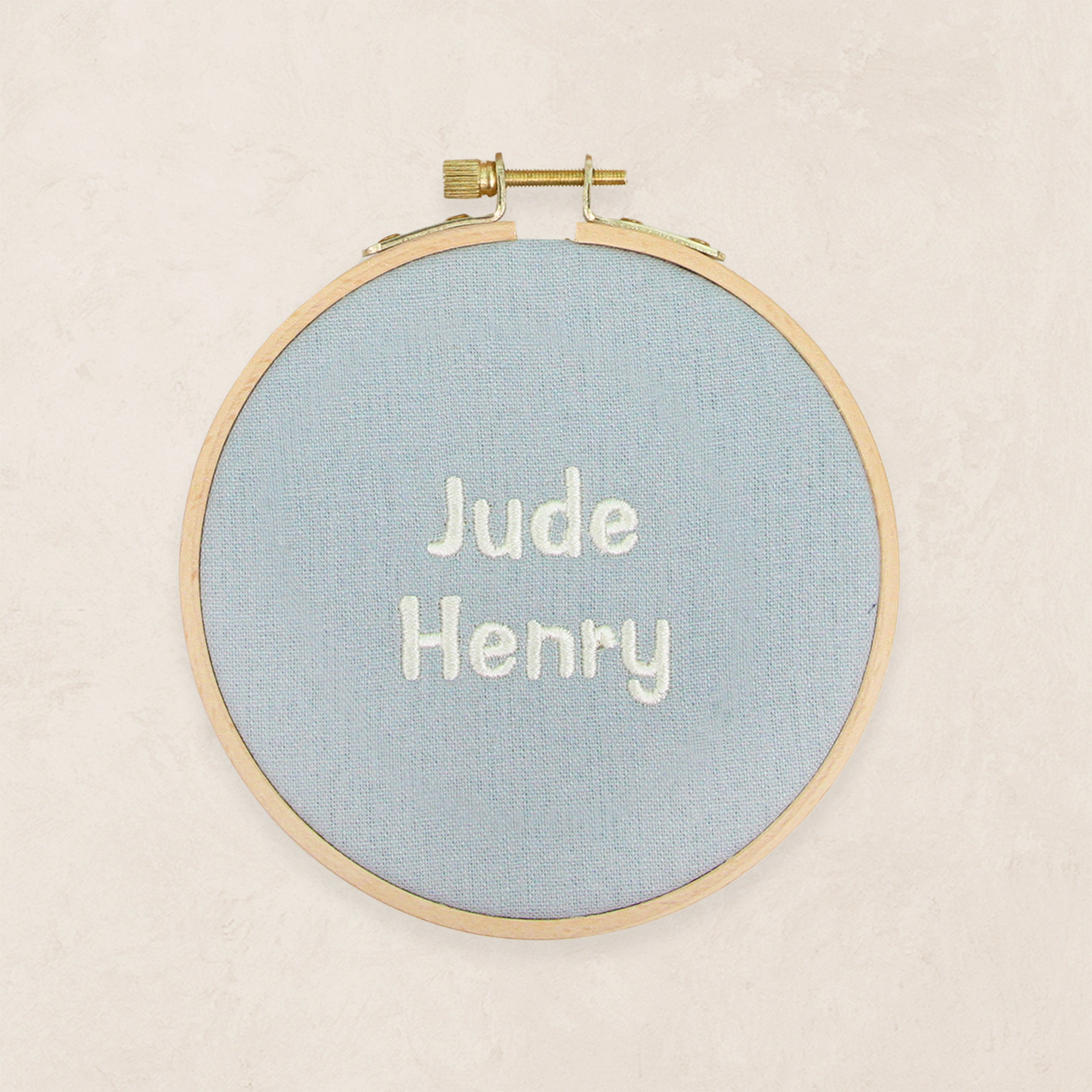 Embroidered Baby Name Announcement Hoop