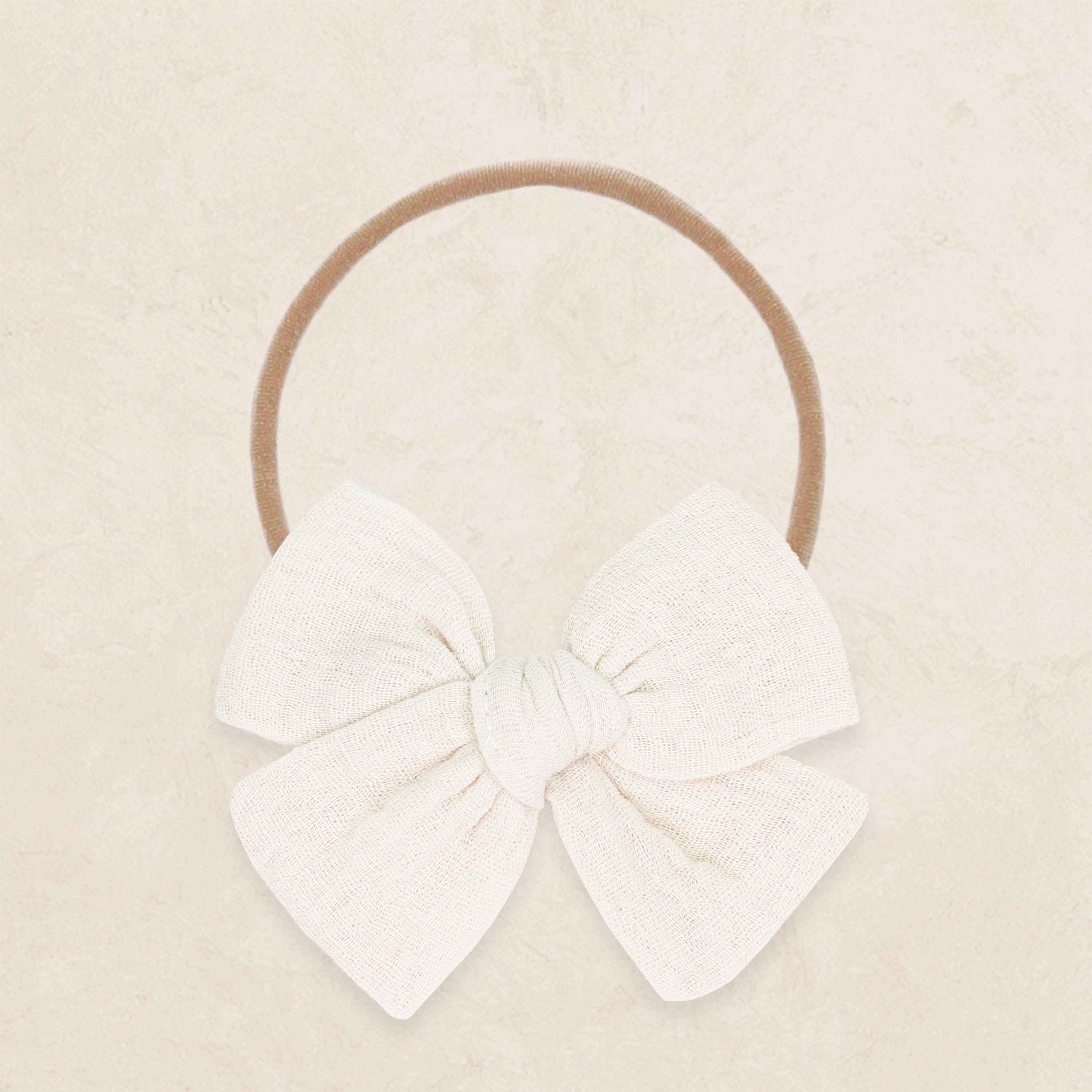 Adventure Bow - Oat Headband