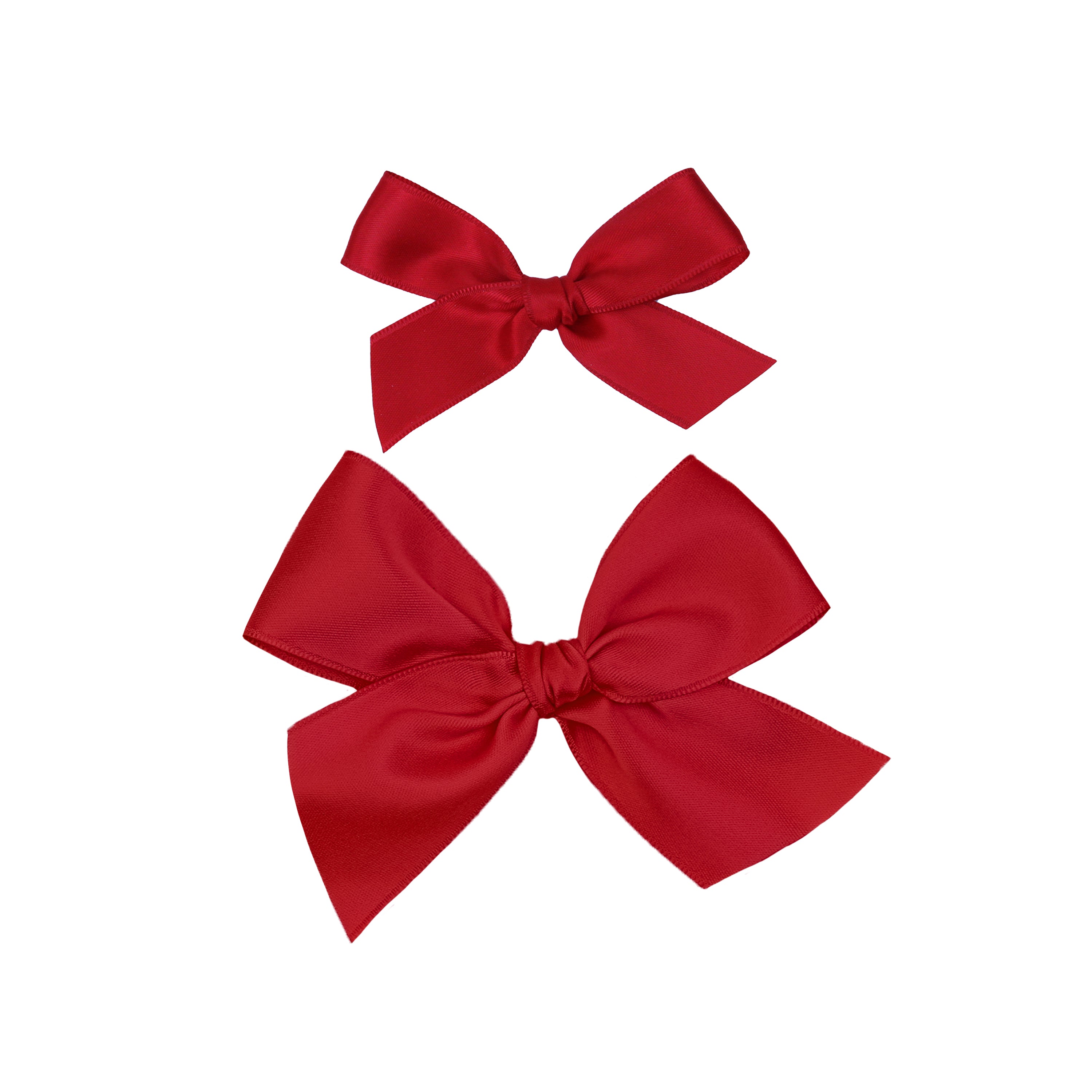 Satin Bow - Ruby Clip