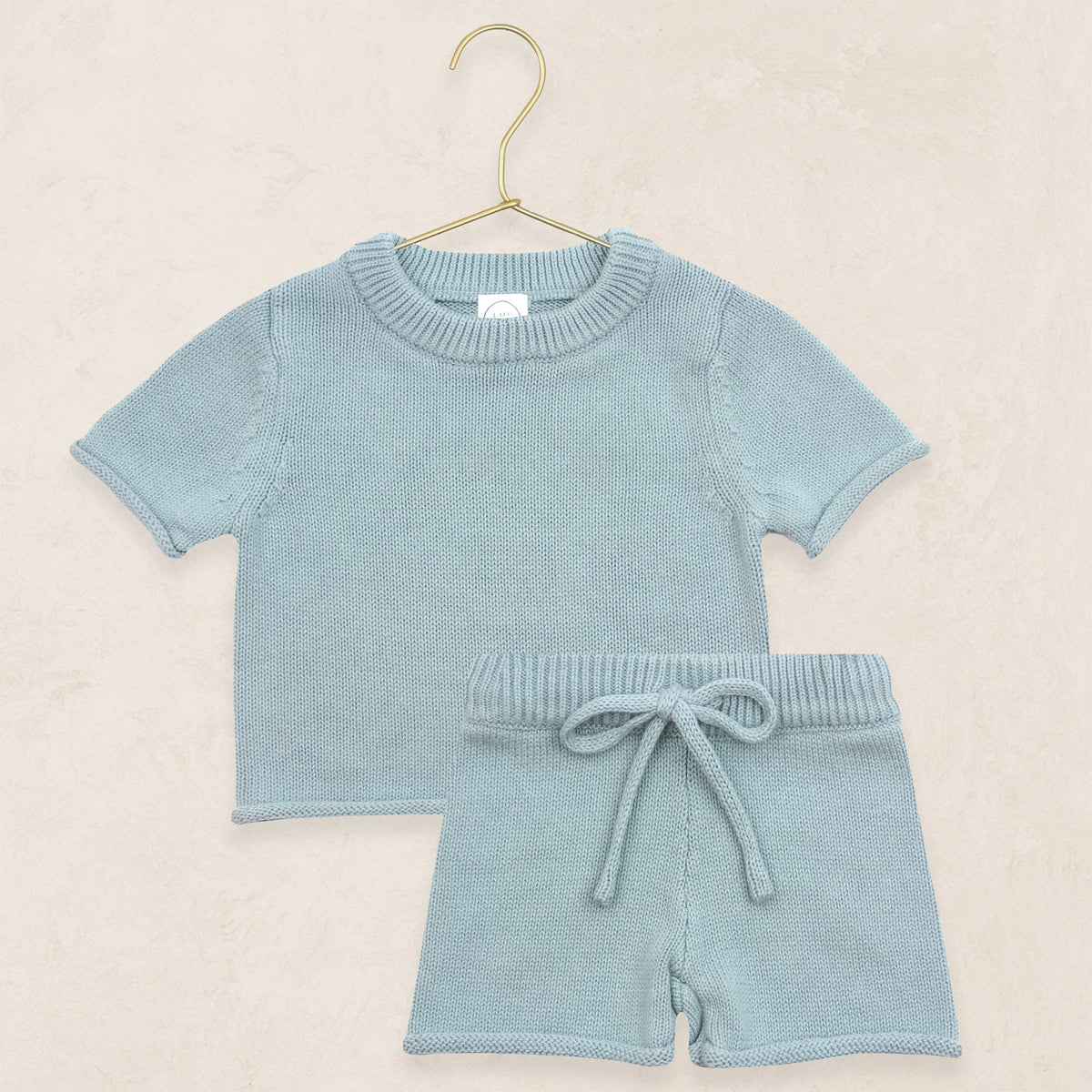 Knit Shirt + Short Set - Steele
