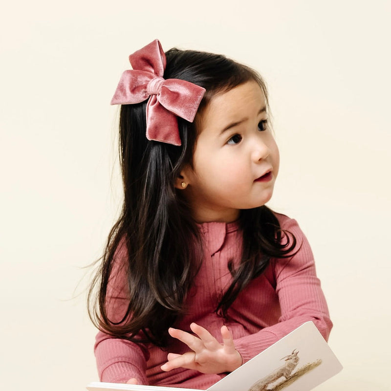 Rose Bow Clips