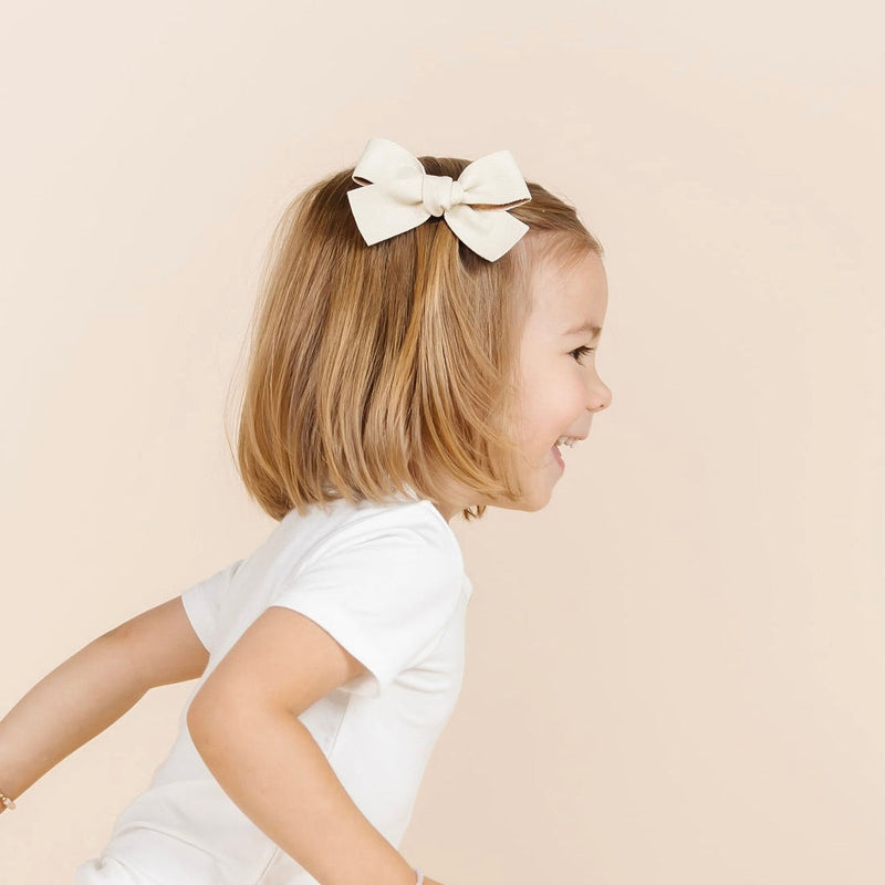 Leather Bow Clips