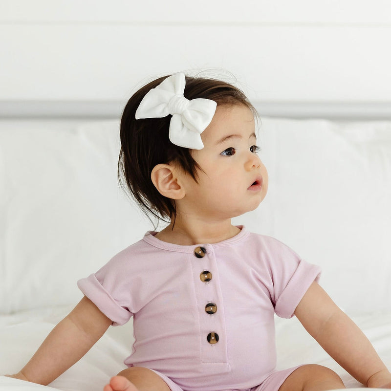 White Bow Clips