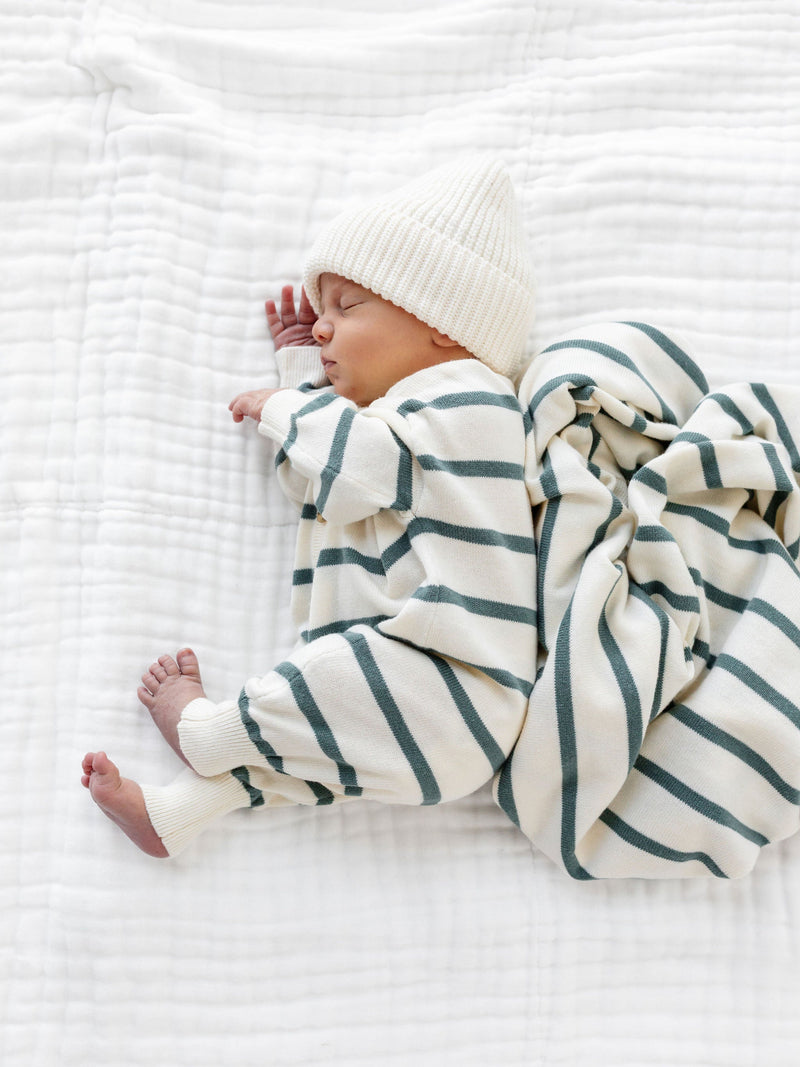 Ocean Stripe Heirloom Knit