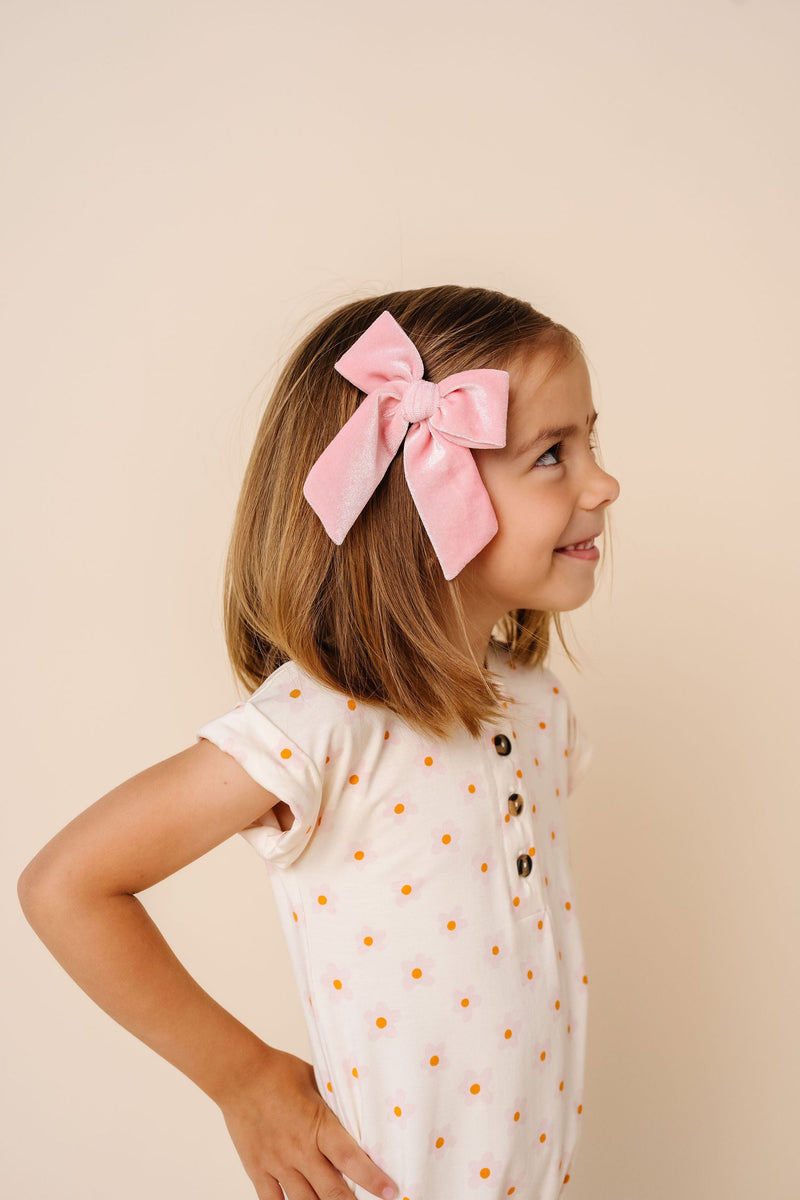 Velvet Bow Clips