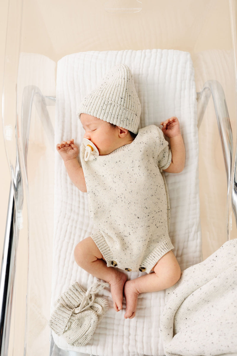 Cream Speckle Heirloom Knit