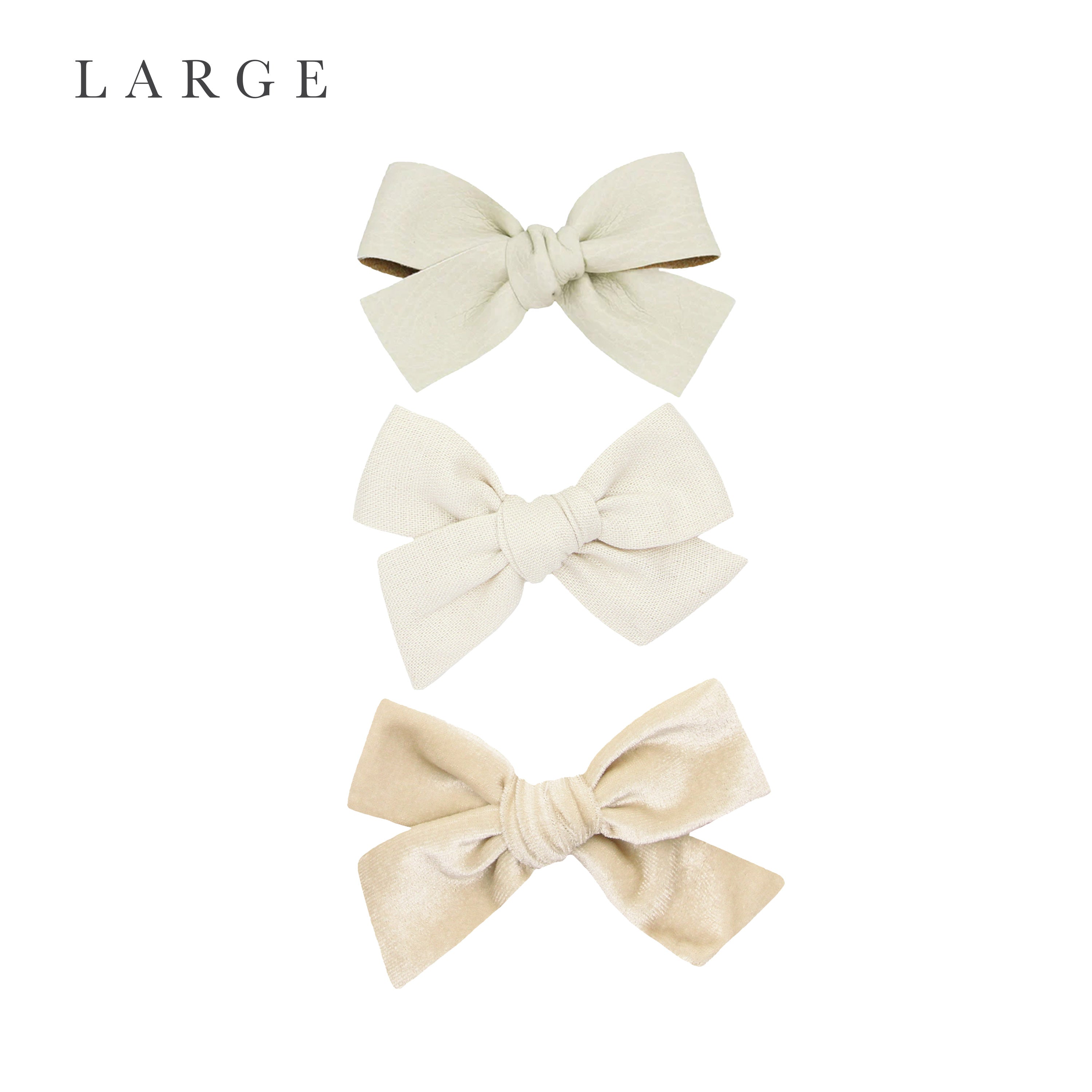 Bow 3 Pack: Ivory Clips