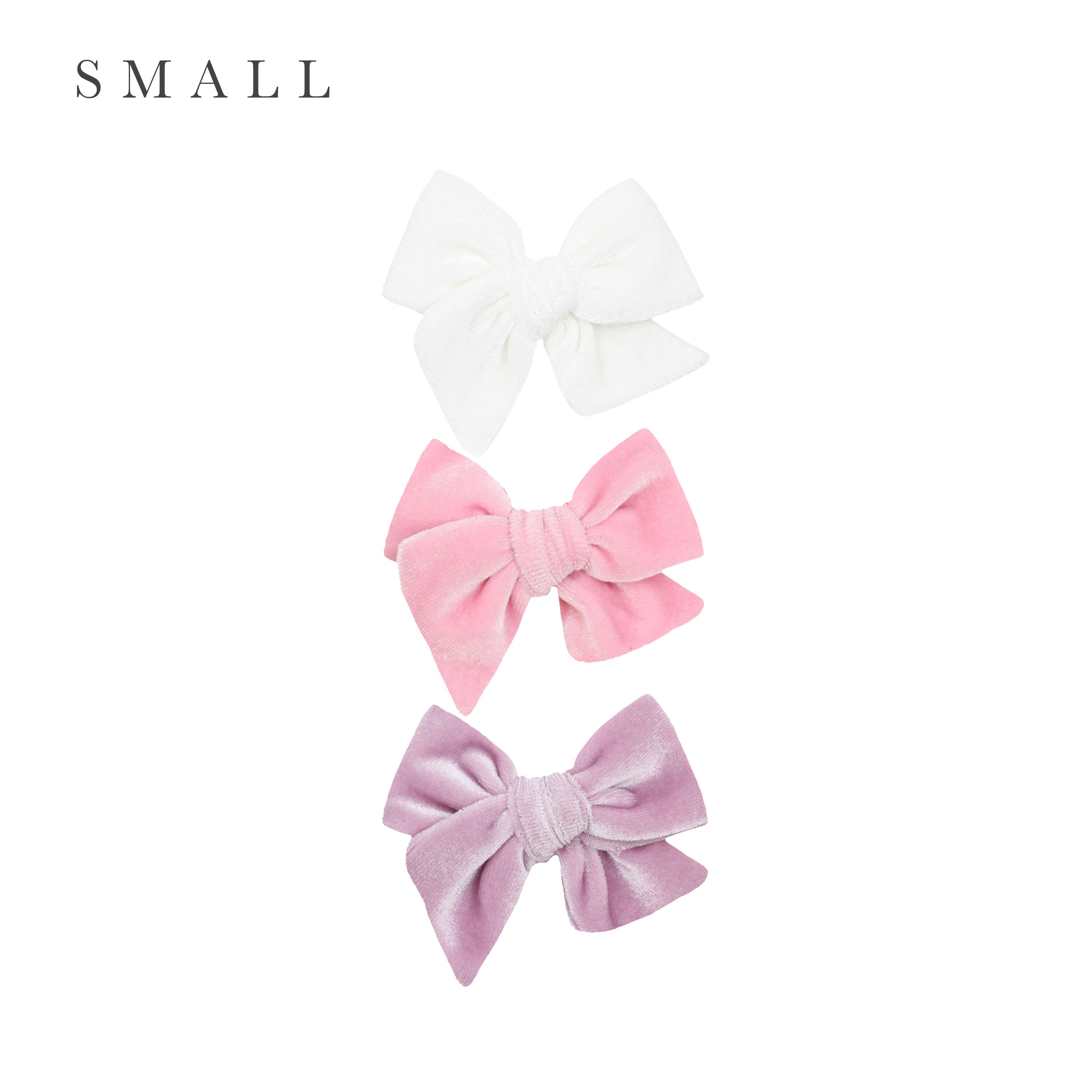 Velvet Bow 3 Pack: Bubblegum Clips