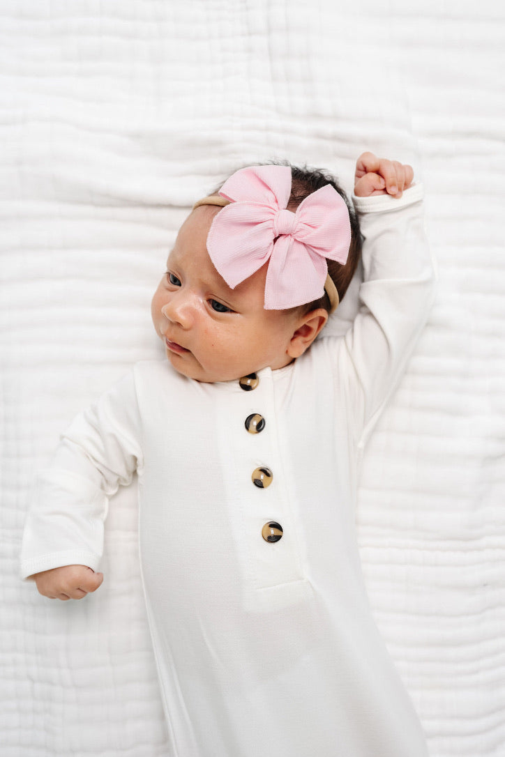 Heirloom Bow - Bubblegum Corduroy Headband