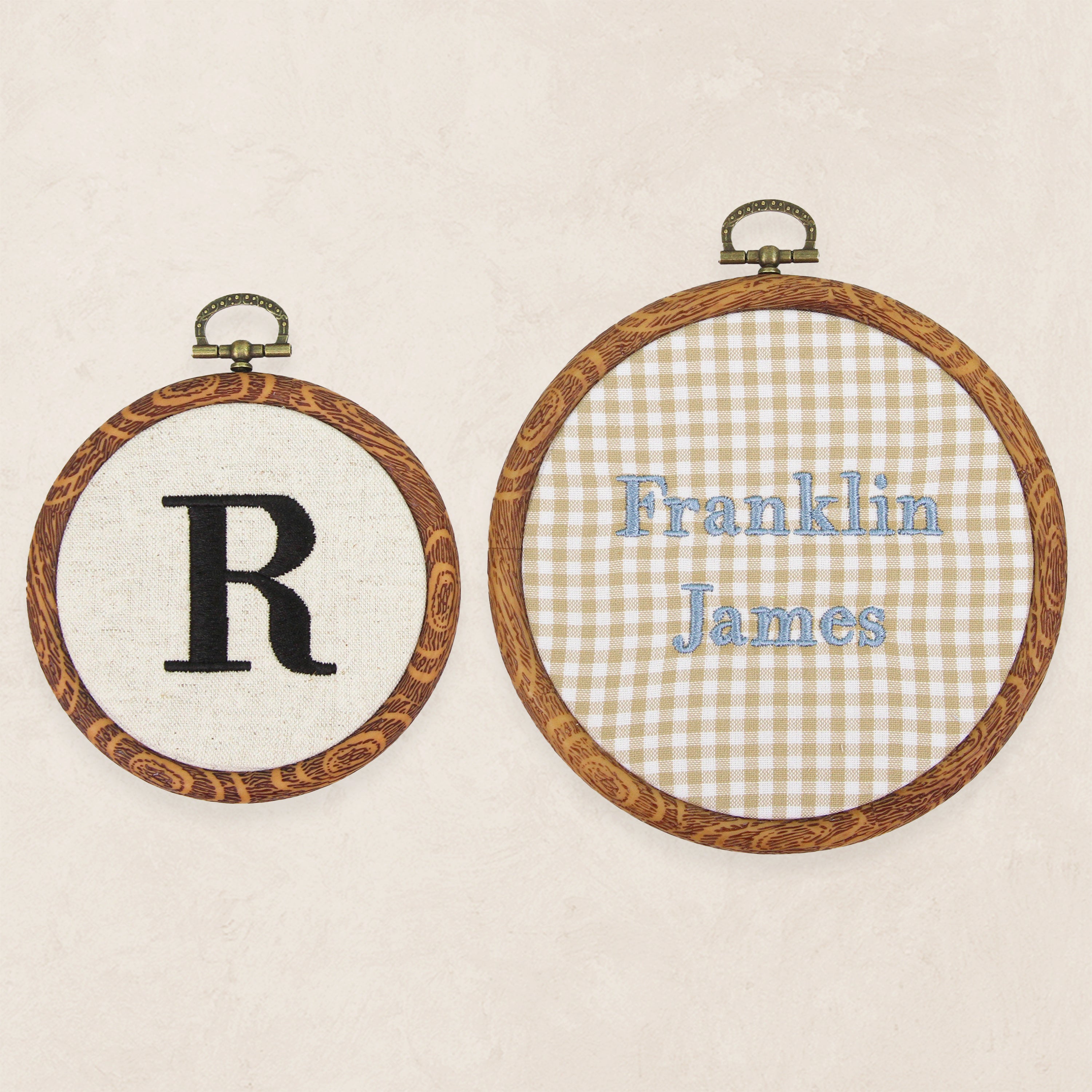 Embroidered Baby Name Announcement Hoop