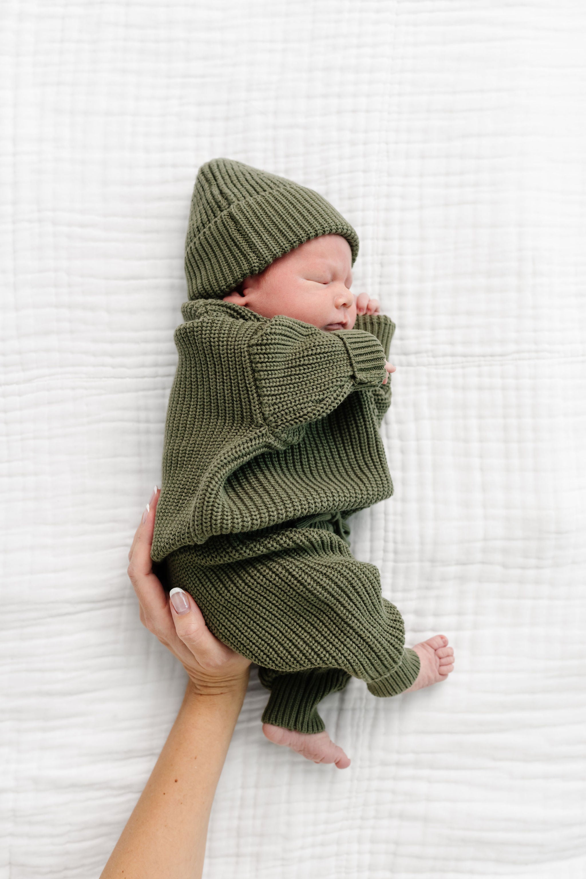 Knit Beanie - Olive
