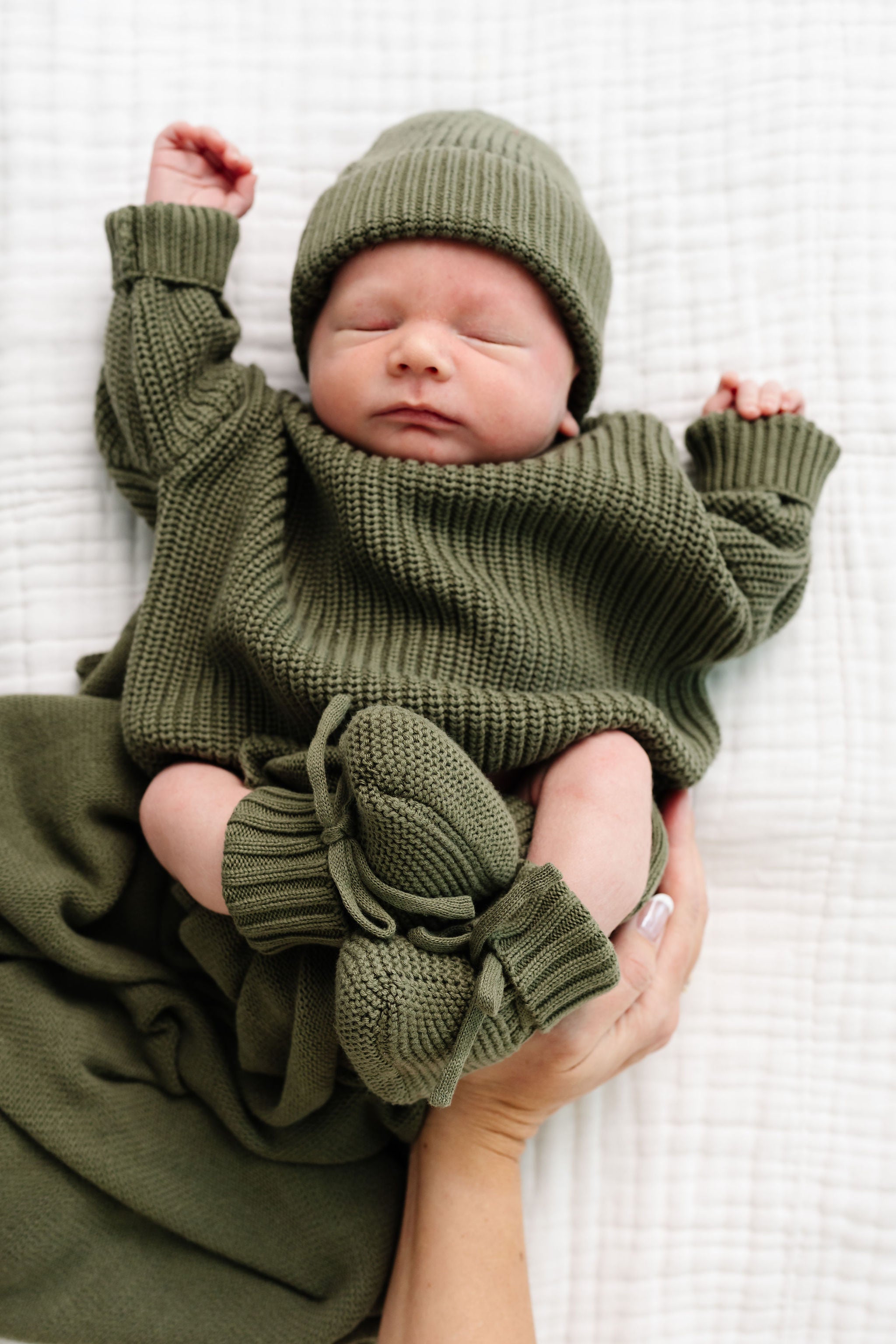 Knit Beanie Bundle - Olive