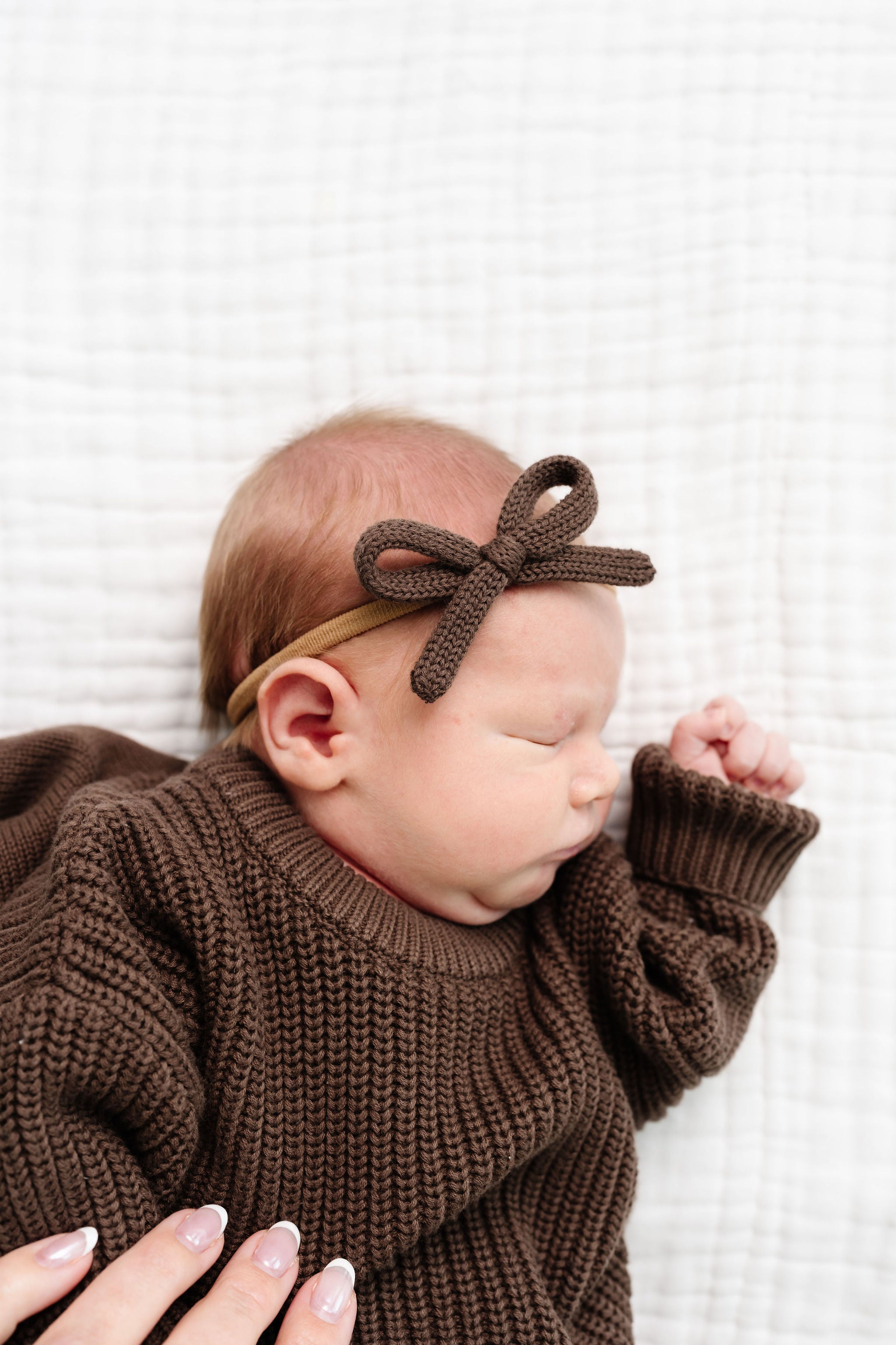 Sweater Bow - Cocoa Knit Headband