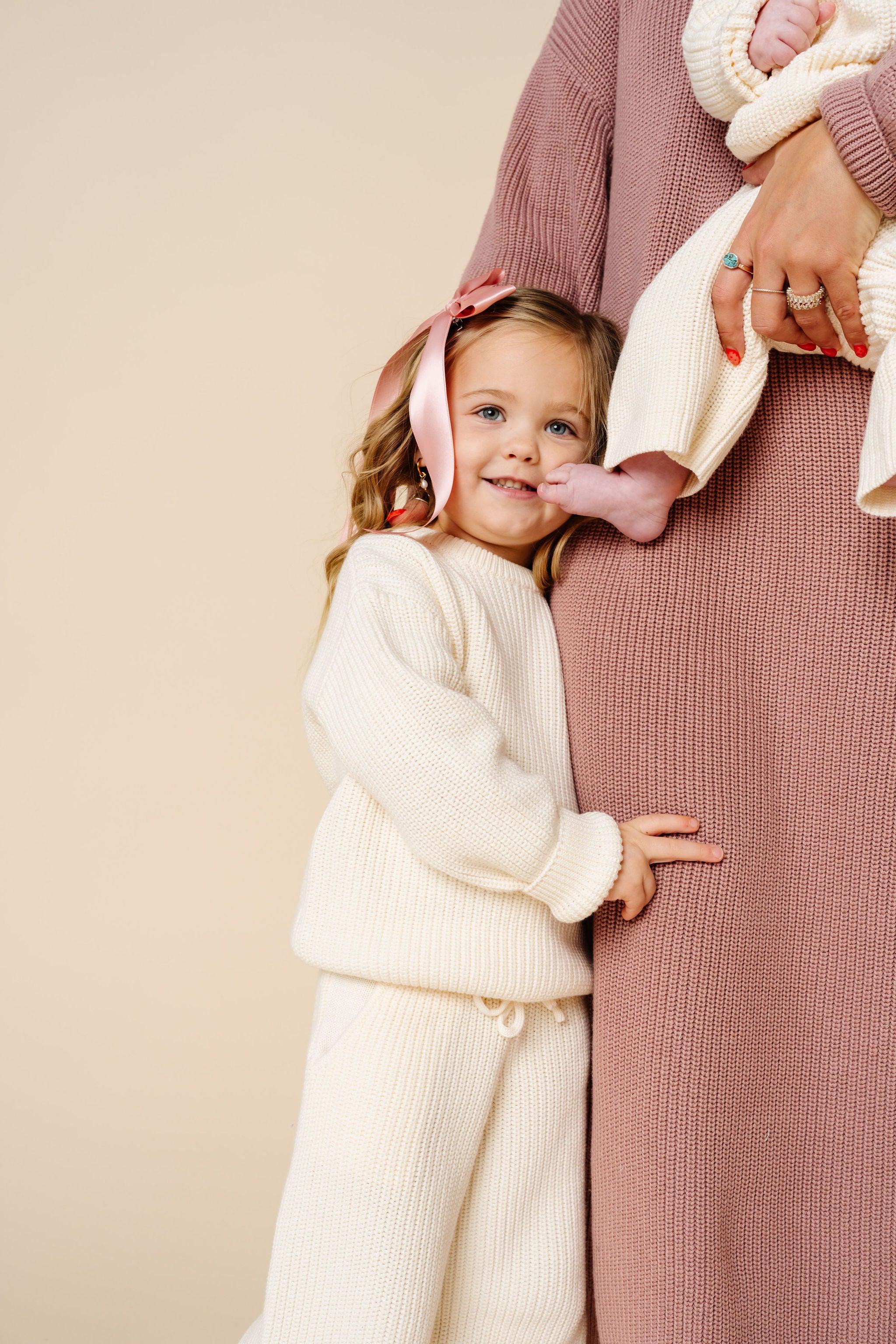 Knit Chunky Wide Leg Pant - Ivory