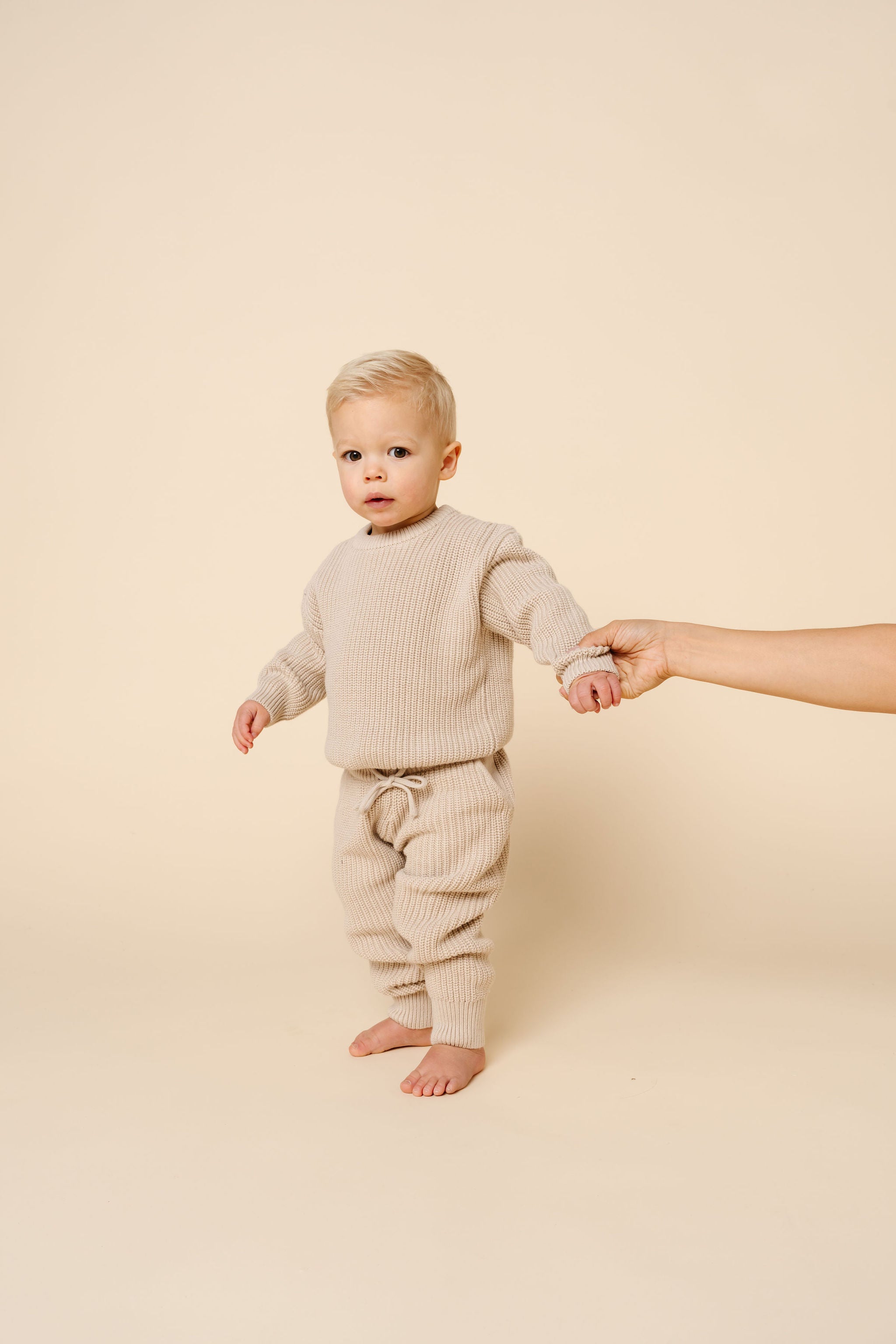 Knit Chunky Sweater - Tan