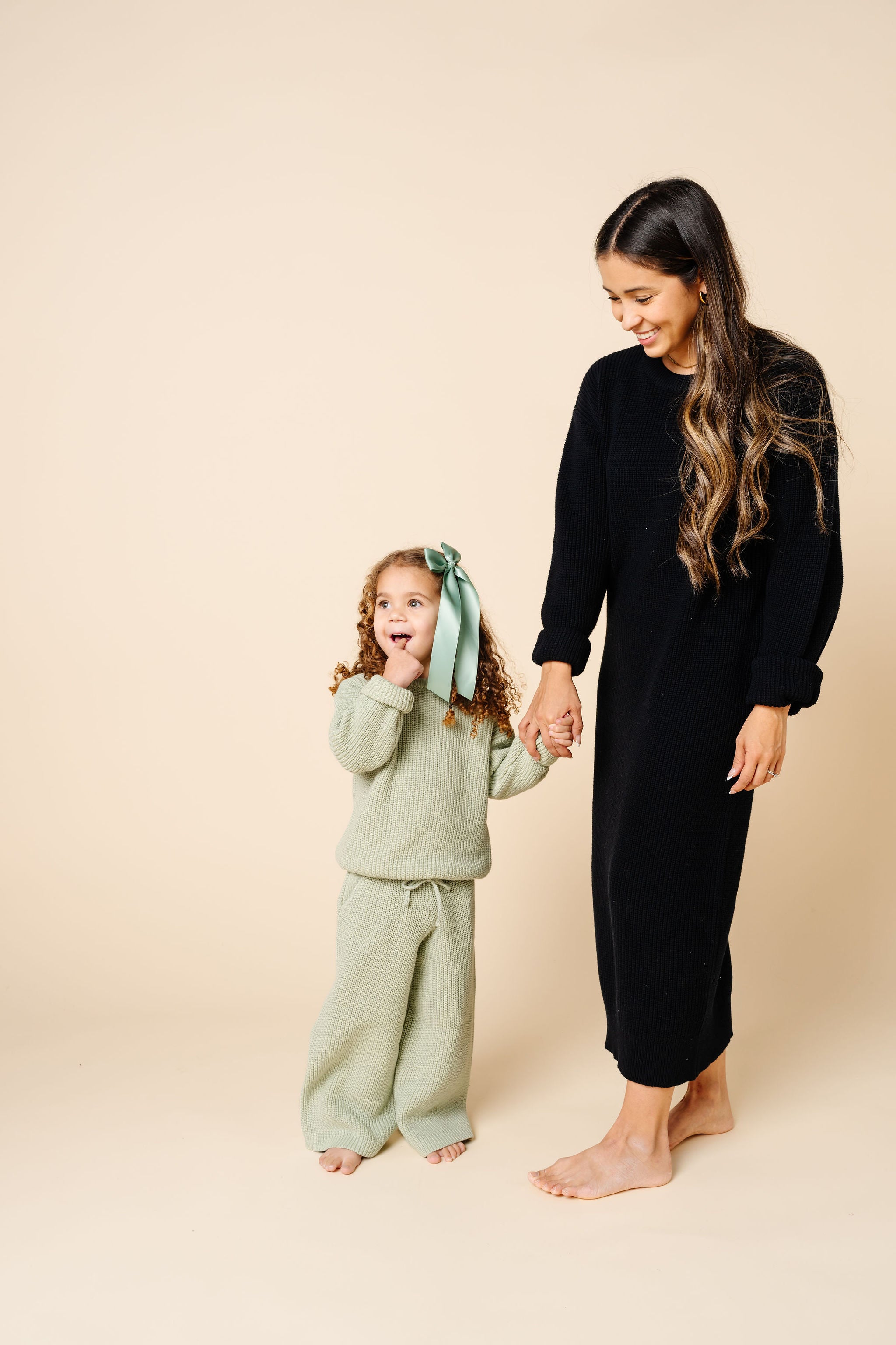 Knit Chunky Wide Leg Pant - Sage