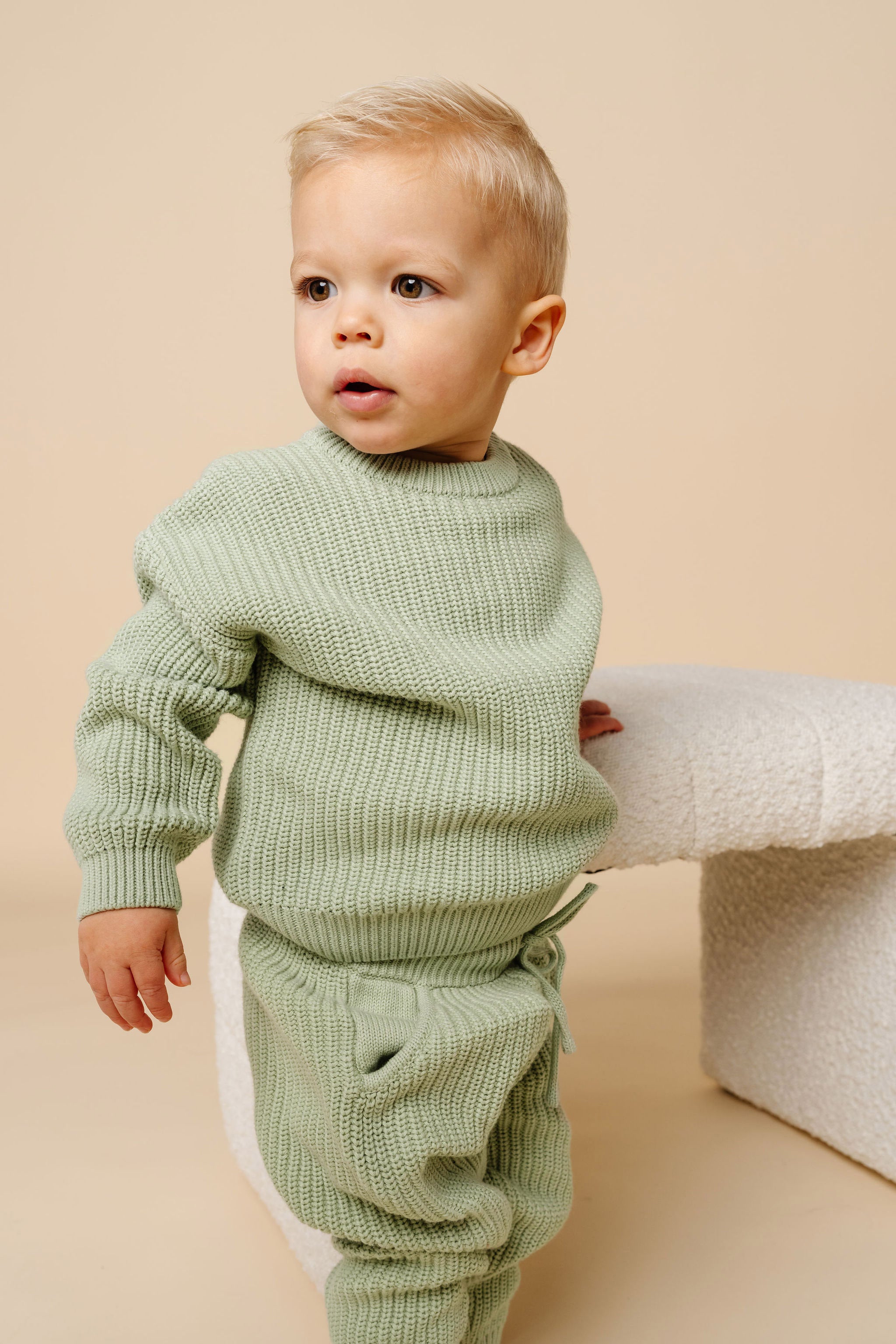 Knit Chunky Sweater - Sage