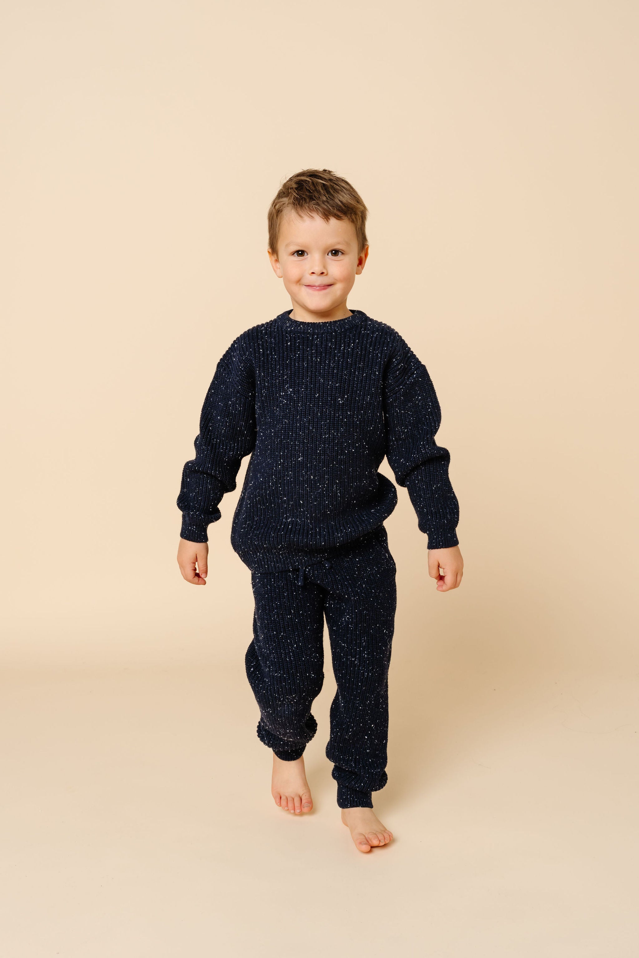Knit Jogger Pant - Navy Speckle