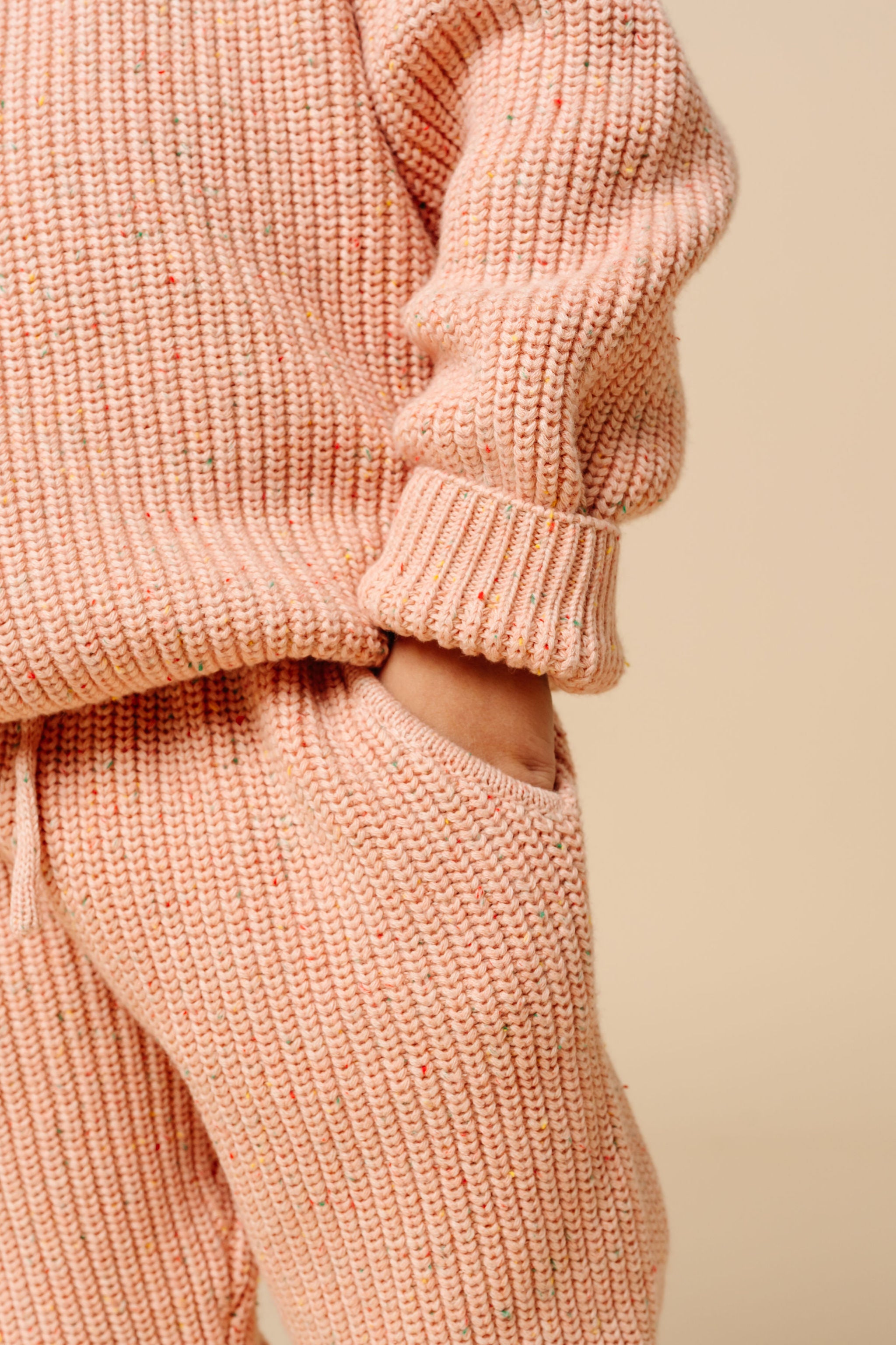Knit Chunky Sweater - Petal Speckle