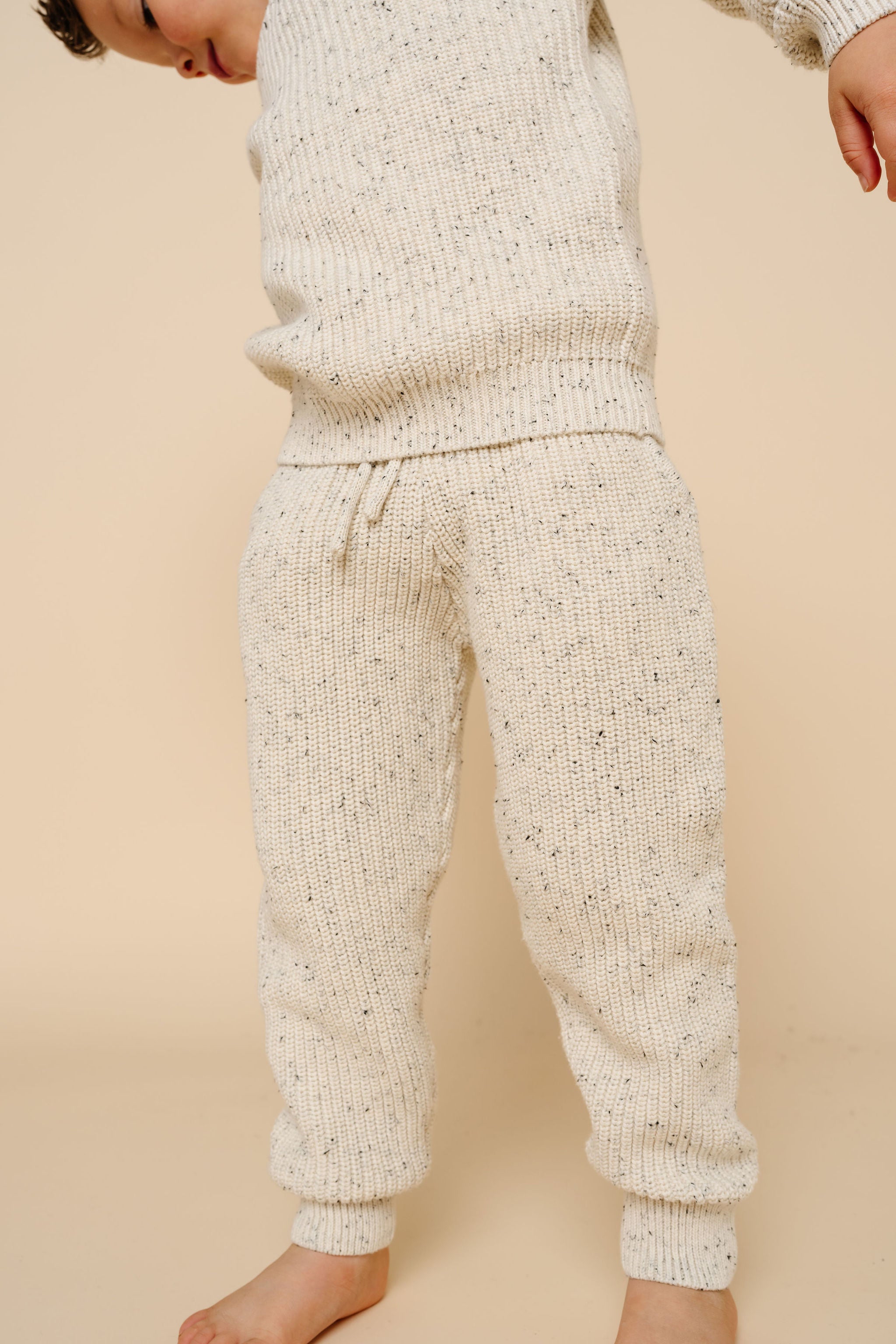 Knit Jogger Pant - Cream Speckle