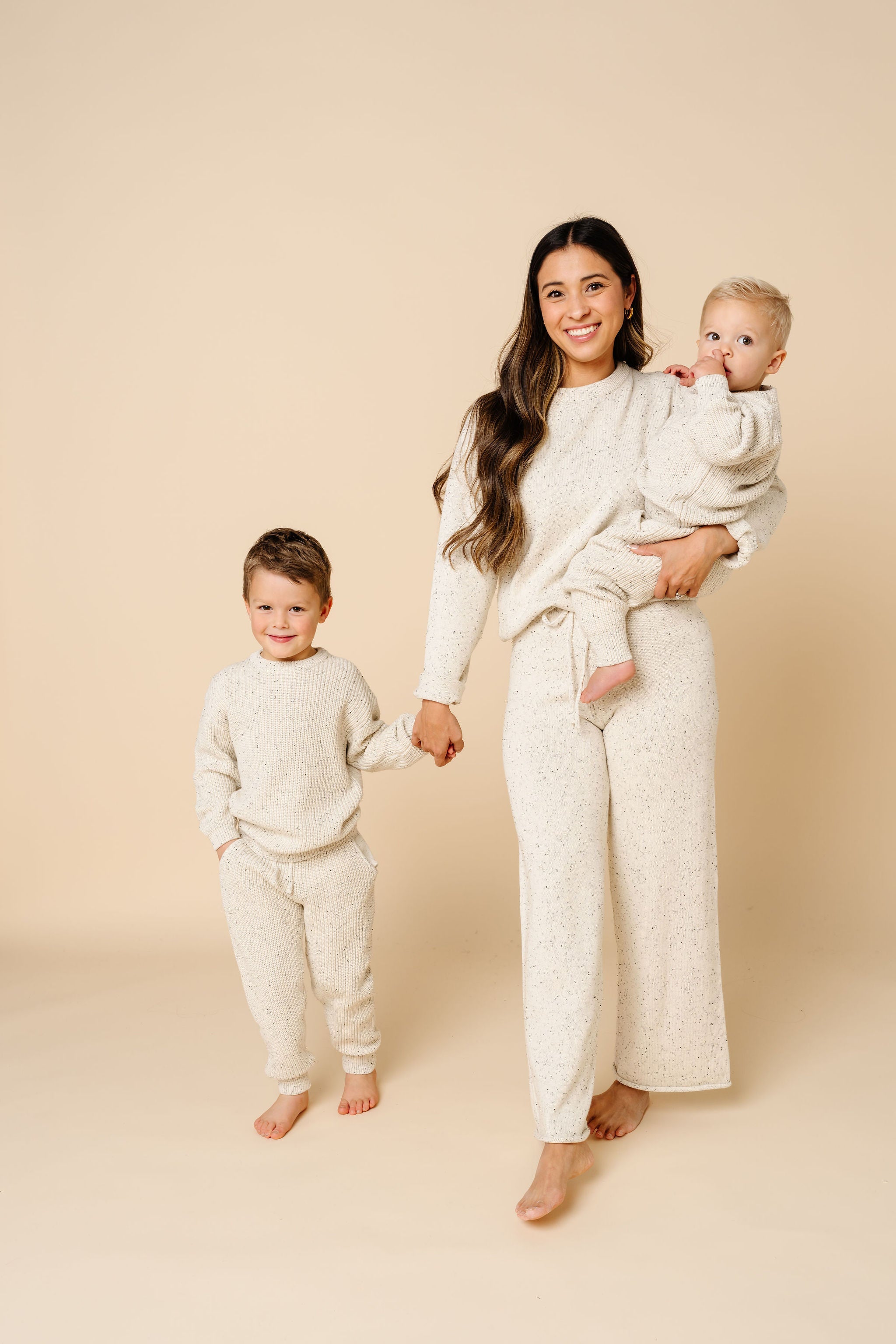 Knit Chunky Sweater - Cream Speckle